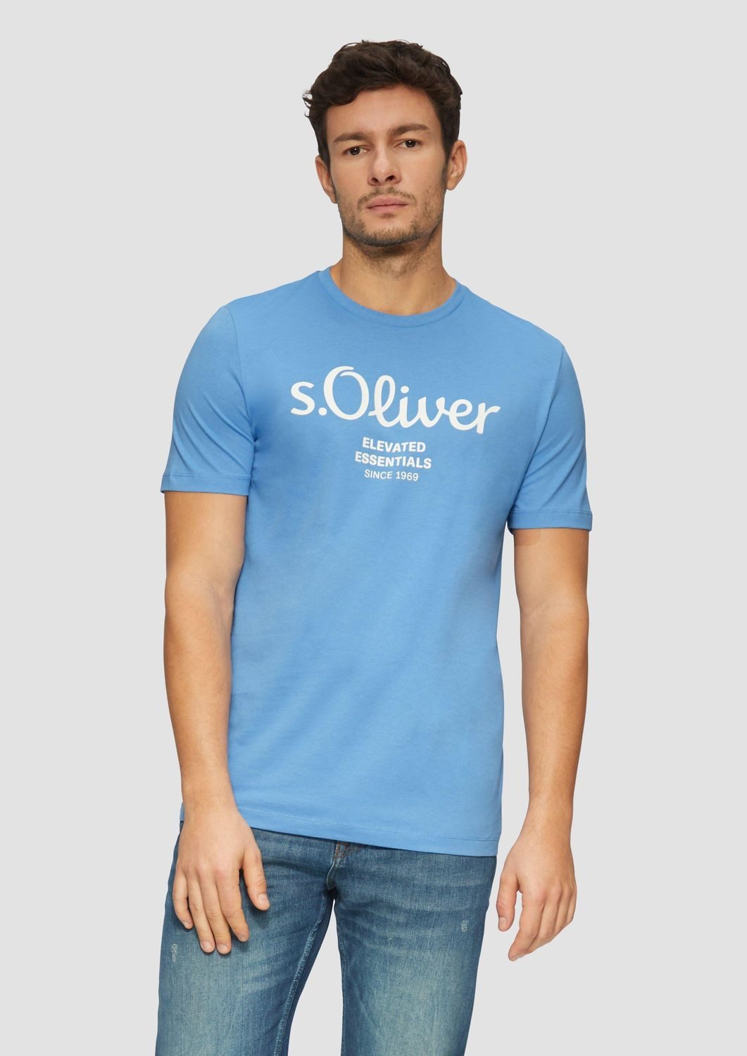 s.Oliver T-Shirt mit Logo-Print Rundhals, kurzarm günstig online kaufen