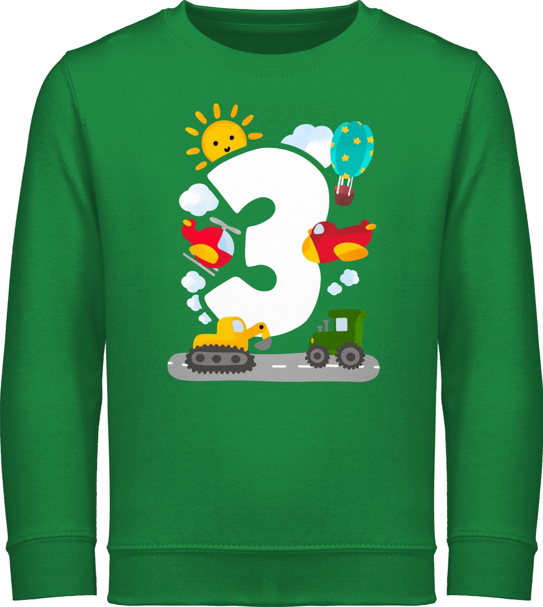 Sweatshirt Drei - Aquarell Fahrzeuge
