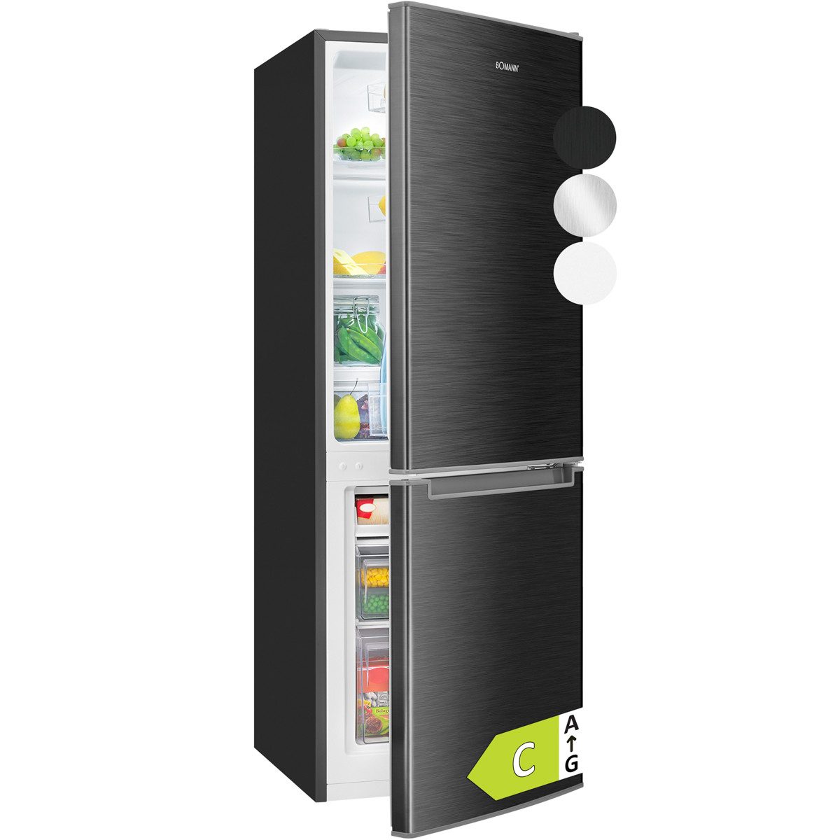 BOMANN Kühl-/Gefrierkombination KG 7359, 142.5 cm hoch, 49.5 cm breit, 143cm Kühl-/Gefrierkombination, Energieklasse C