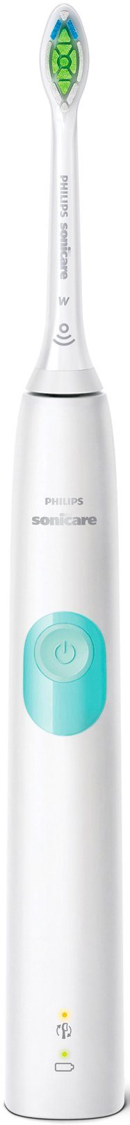 Philips Sonicare BrushSync ProtectiveClean 1 Zahnbürste Elektrische Ladestation, Schalltechnologie und Aufsteckbürsten: St., 4300 mit Reiseetui HX6807/28, Funktion