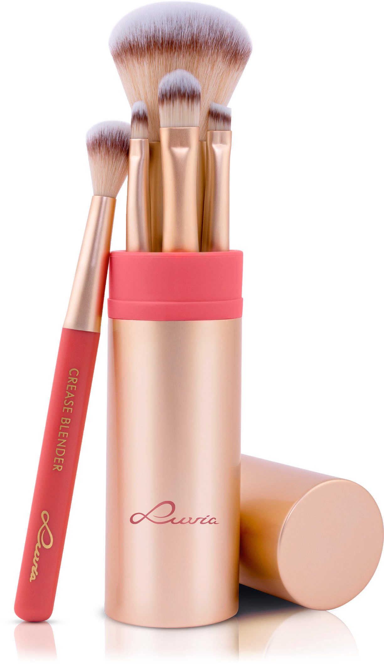 Luvia Cosmetics Пудраpinsel Travel Set - Anniversary, 5 tlg., Veganes Pinselhaar für perfekten Look.