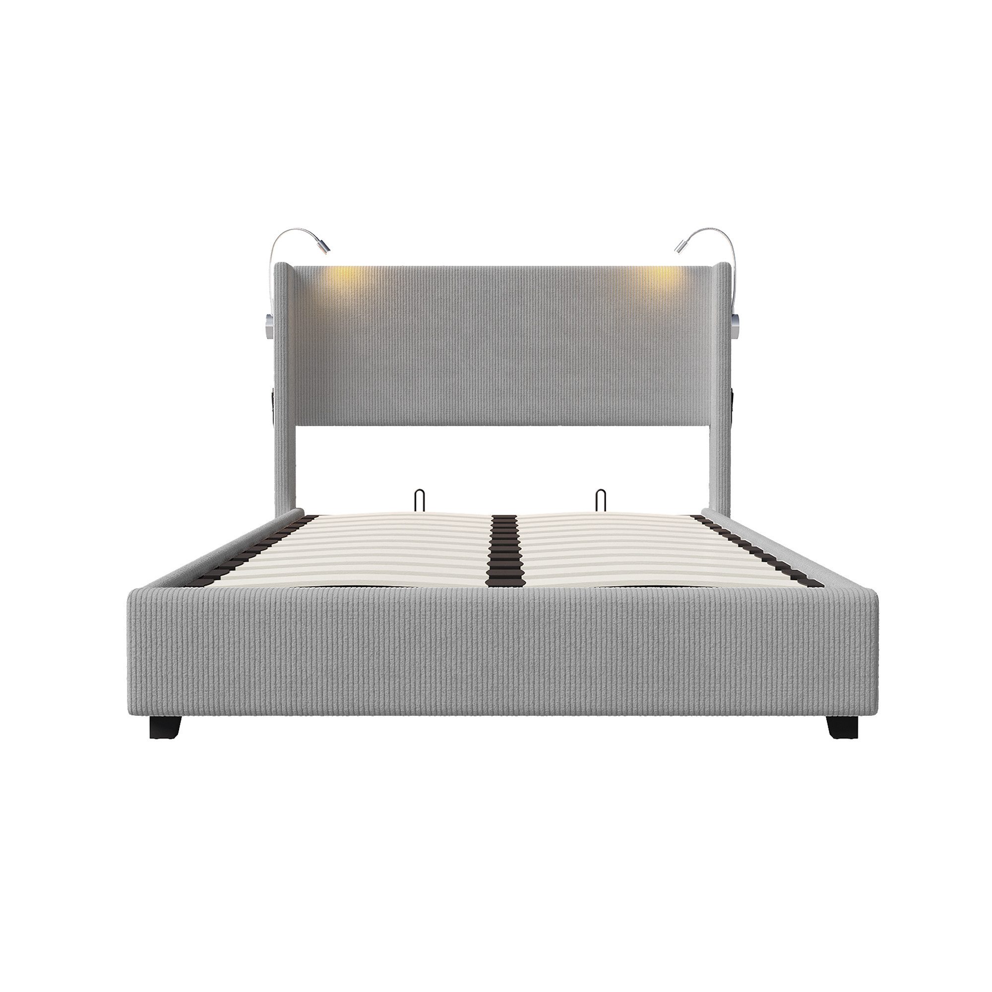 Furnishings Home Polsterbett Stauraumbett Doppelbett LED günstig online kaufen