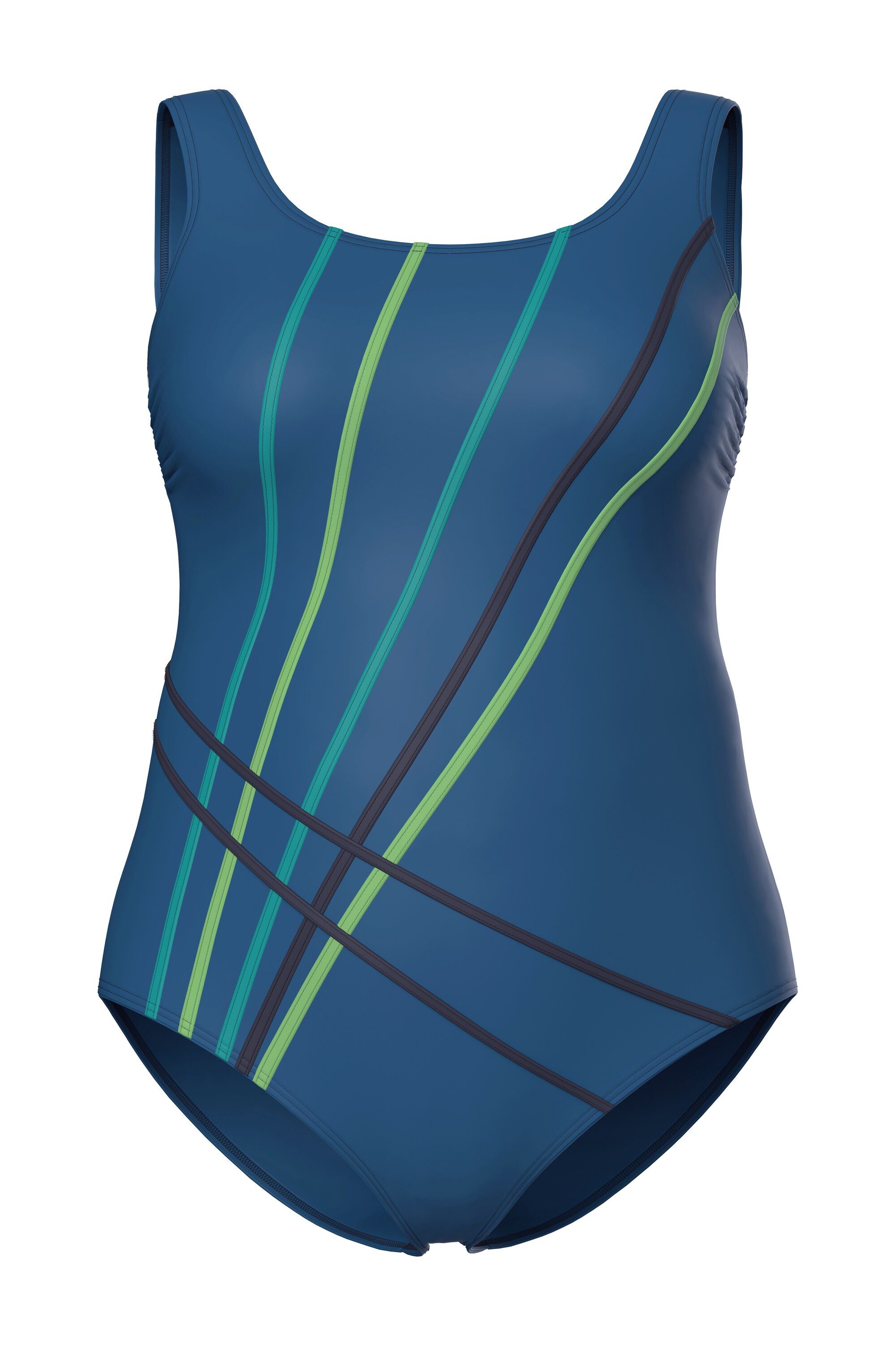 Ulla Popken Badeanzug Badeanzug fabige Paspeln ohne Softschalen günstig online kaufen