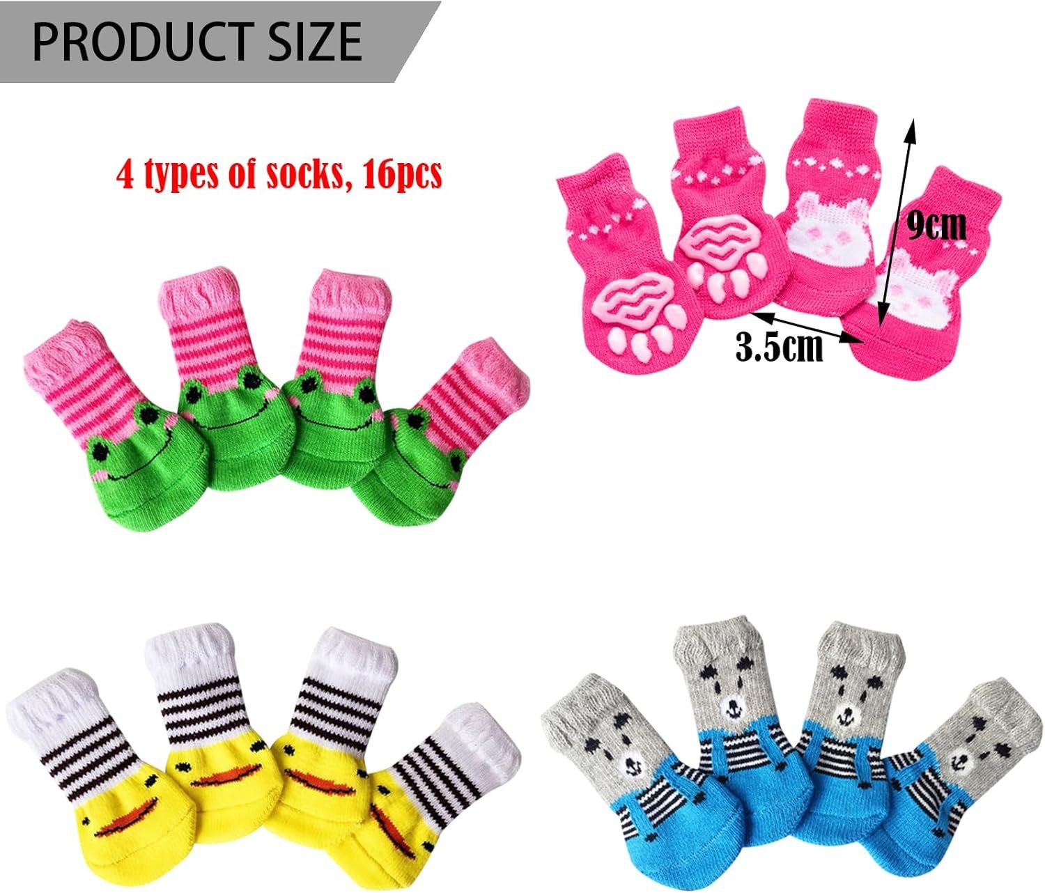 FELIXLEO Pfotenschutz Set Hundesocken Anti-Rutsch Pfotenschutz Warm Indoor für Kleine Hunde., (1-tlg)