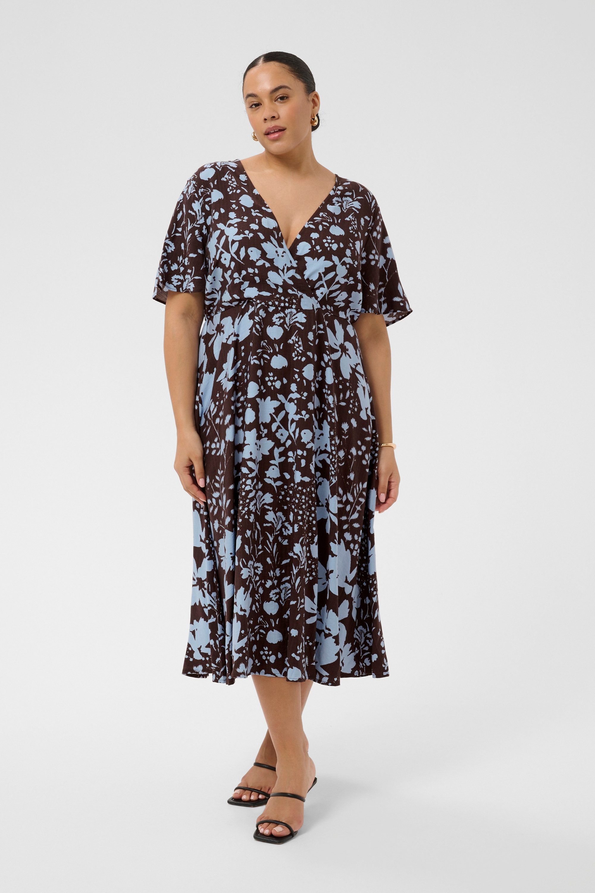 KAFFE Curve Blusenkleid Kleid KCnadine Große Größen