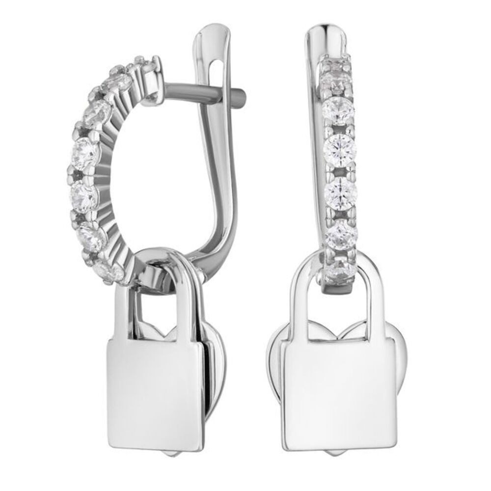 Creolen-Set Ohrringe Kreolen 925 Silber Zirkonia Steine Echtschmuck