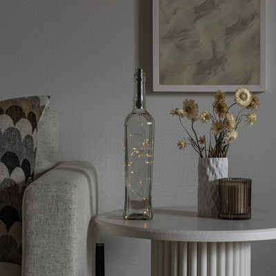 KONSTSMIDE LED-Lichterkette LED KORKEN FlaschelichtDraht Weinflaschen 95cm Timer silber, 20-flammig