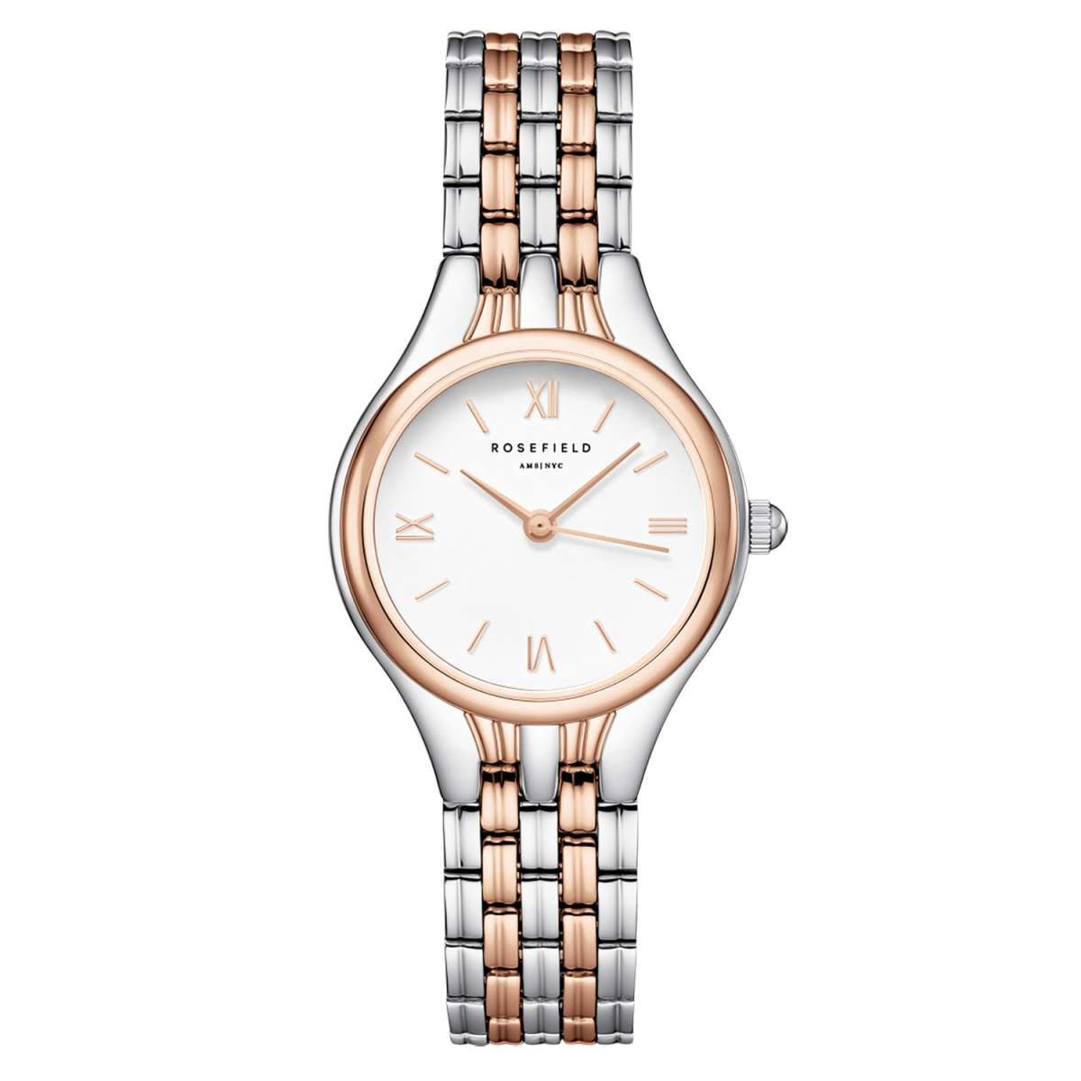 ROSEFIELD Quarzuhr MUWDSD-MU04, Damenuhr Quarz Muse Silber /Roségoldfarben