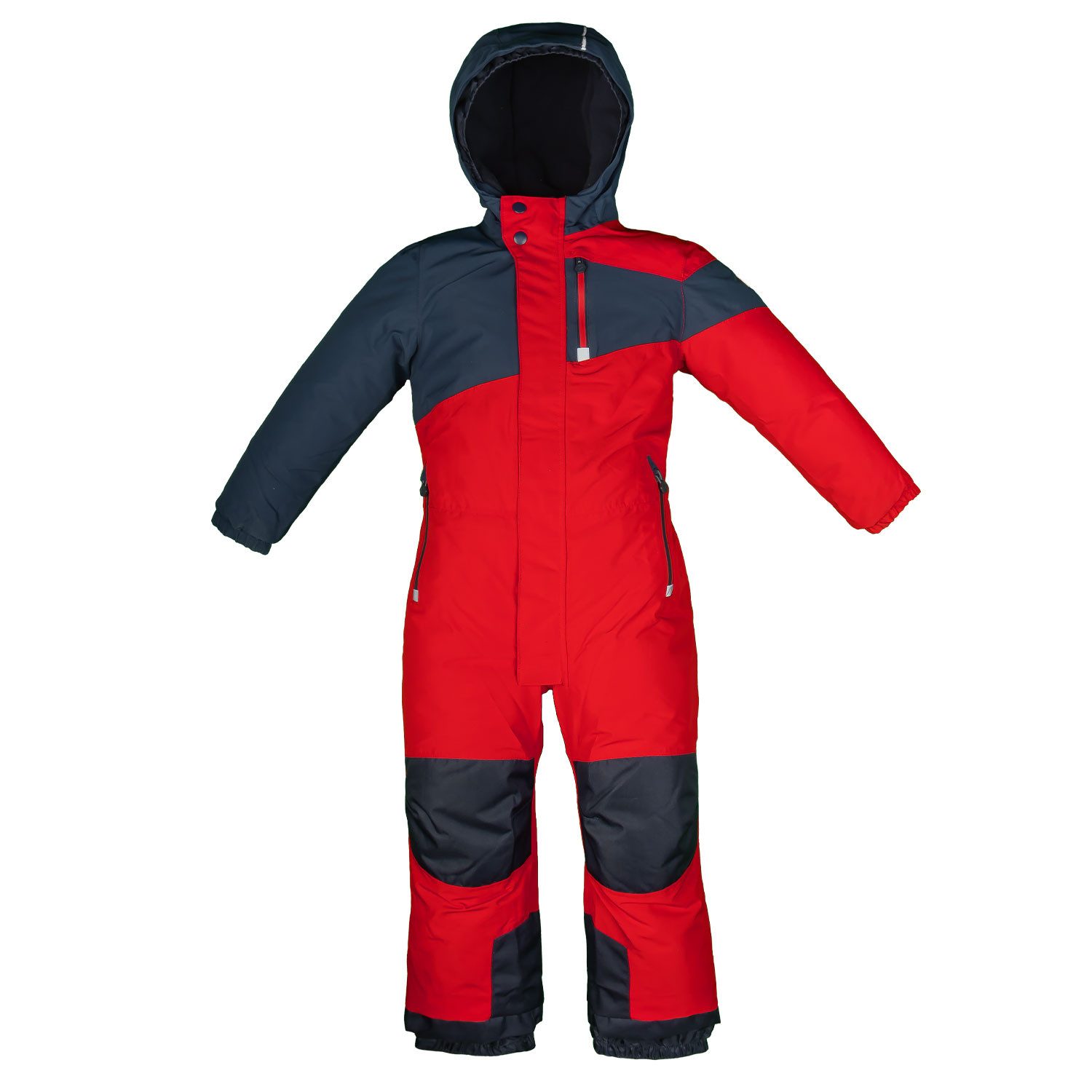 Killtec Schneeoverall Schneeanzug Kinder Skianzug dunkelrot/dunkelblau Innenfutter aus Fleece - Schneefang an den Hosenbeinen