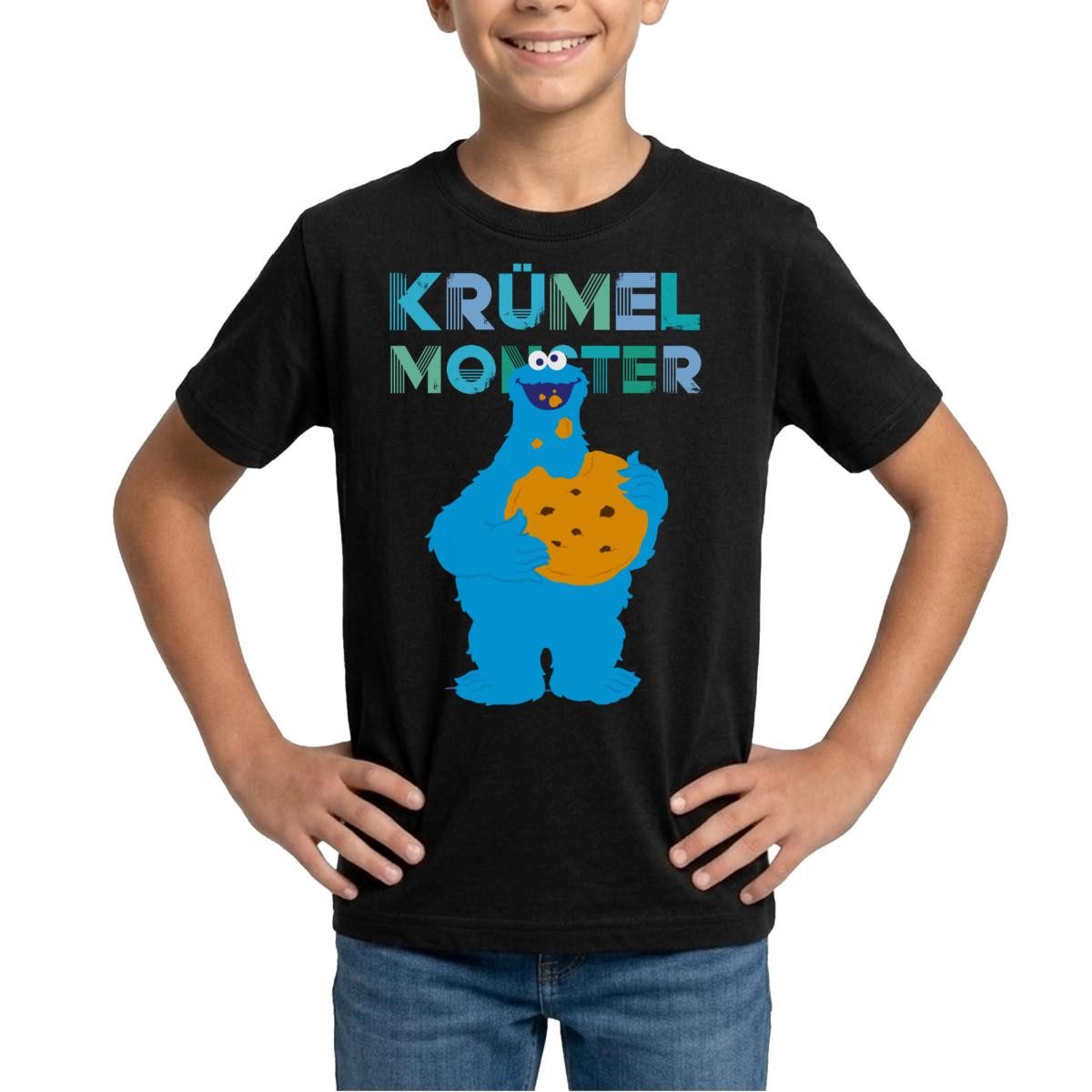 T-Shirt Sesamstraße Krümelmonster Riesencookie Teenager T-Shirt