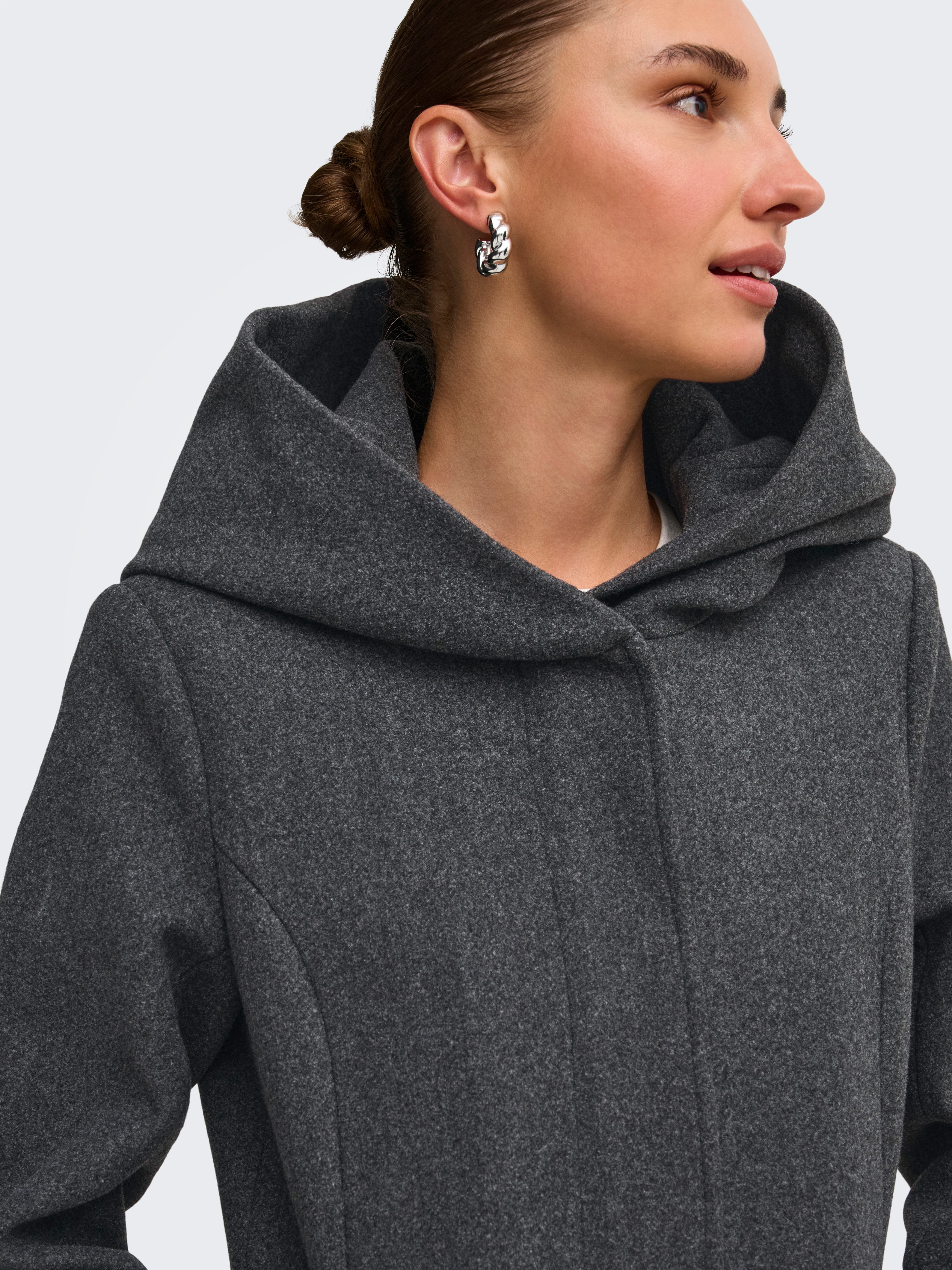 ONLY Langjacke ONLBLAKE HOOD COAT CC OTW Kunstfaser, Eingrifftaschen