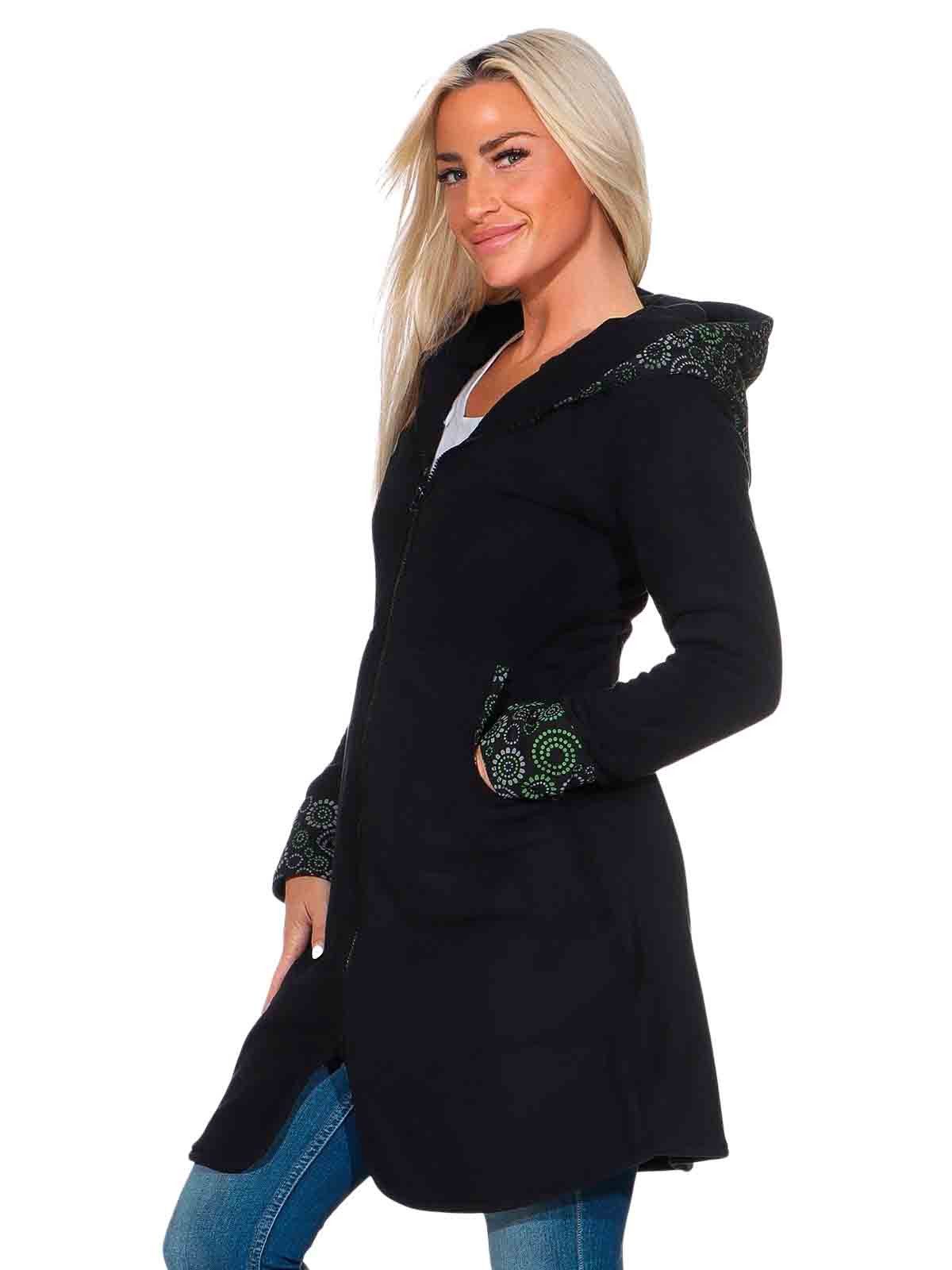 KUNST UND MAGIE Fleecejacke Kunst und Magie Damenmantel aus Fleece Fleecejacke