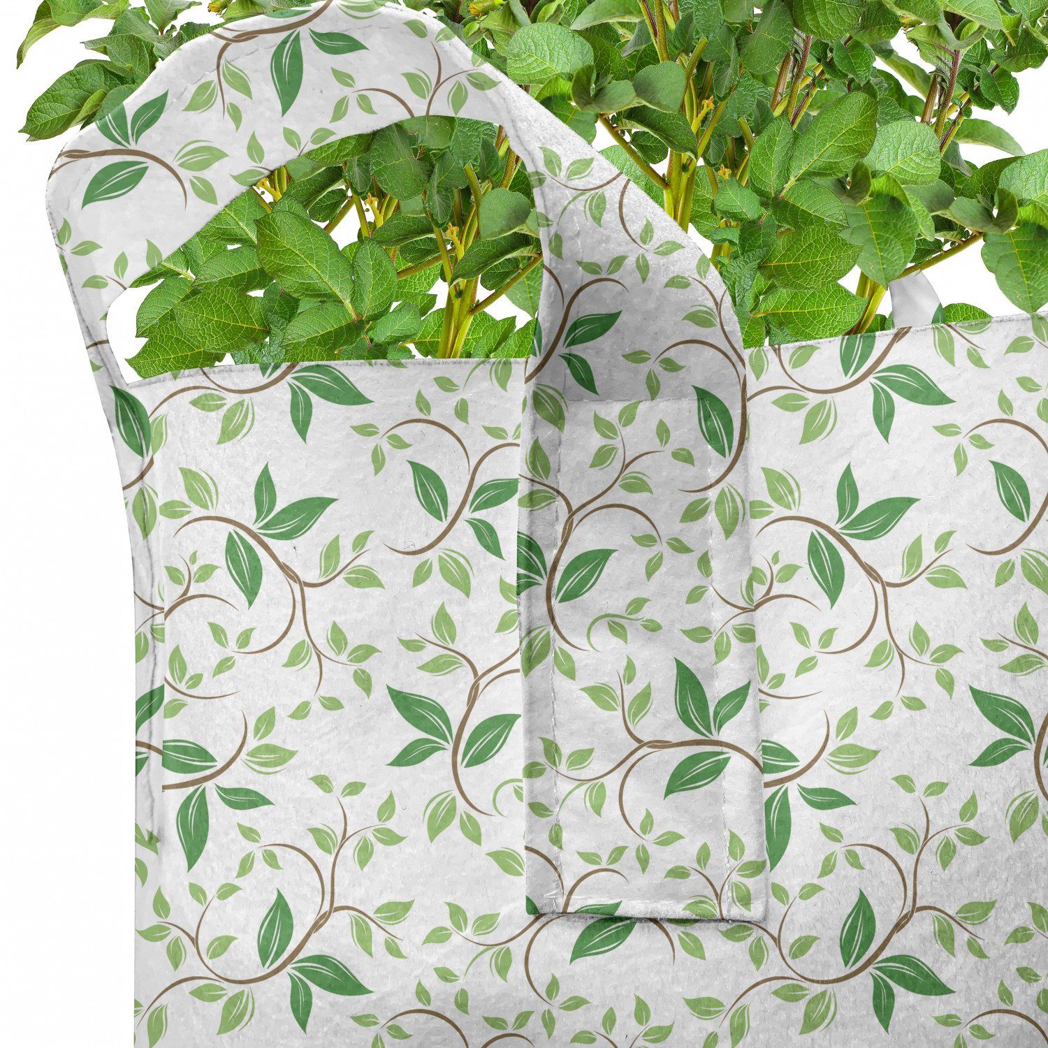 hochleistungsfähig Pflanzkübel Ivy Leaves Natur Griffen Pflanzen, Stofftöpfe Green für mit Abakuhaus