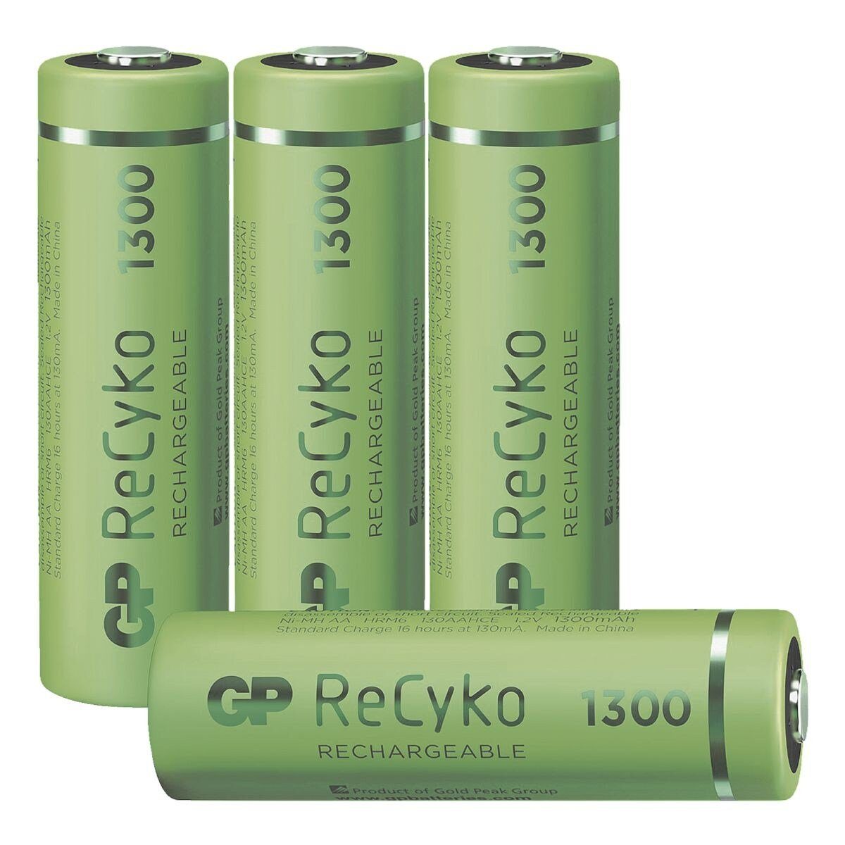 GP Batteries ReCyko Akku (4 St), Mignon / AA, 1300 mAh, 1,2 V