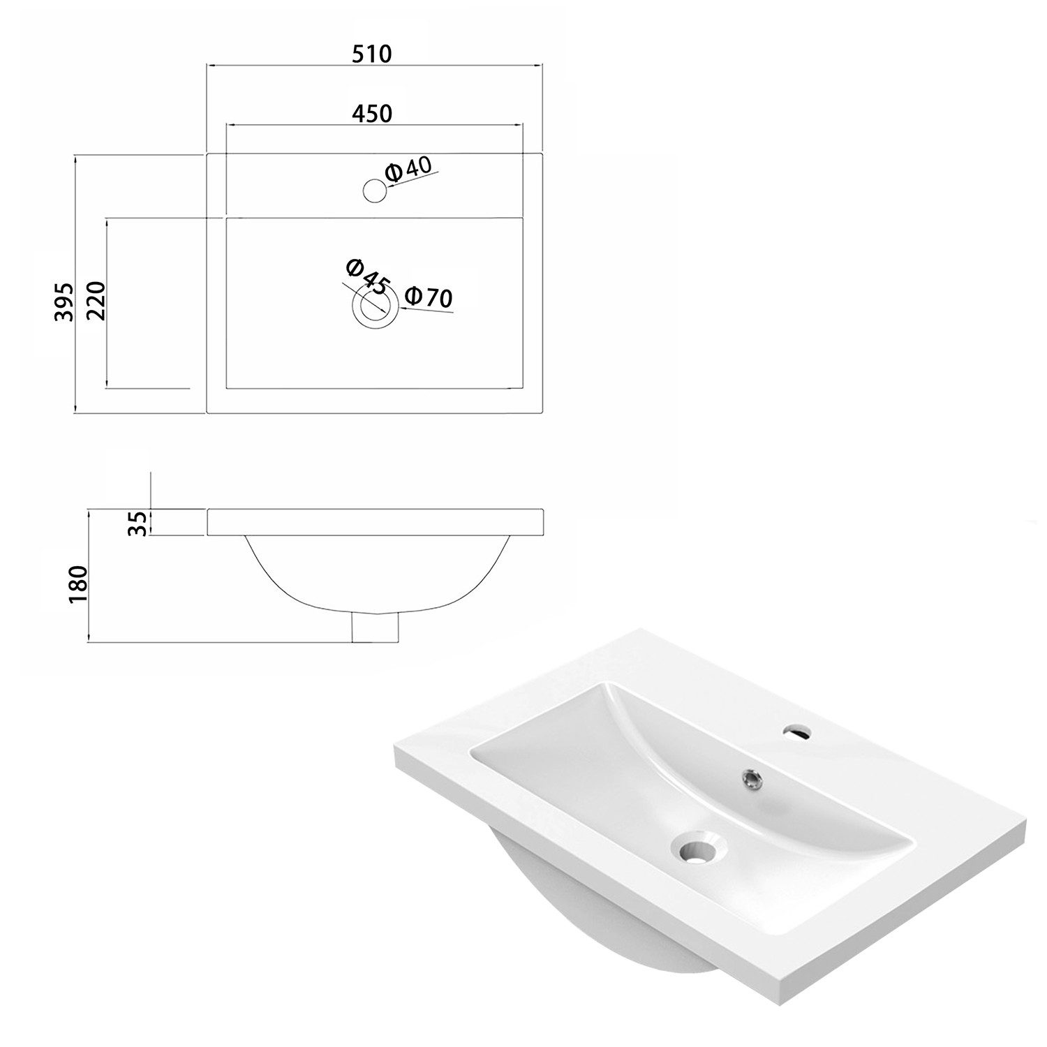 duschspa Waschtisch Becken Waschbecken Keramik Becken oder Mineralguss Becken