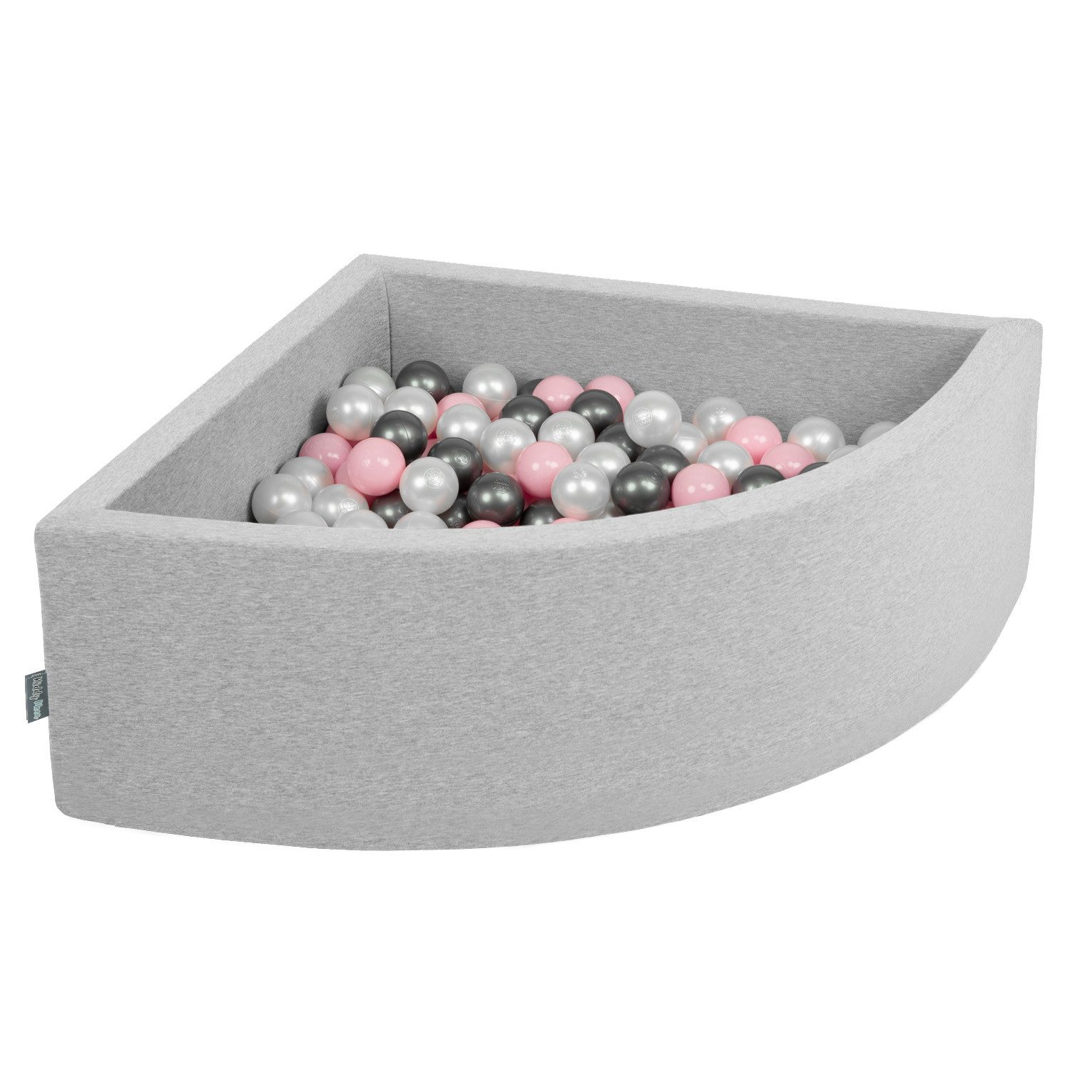 KiddyMoon Bällebad TR30D, (Bällepool mit bunten Bällen, 300-tlg., Bällebad Viertel mit Bälle), Made in Europe