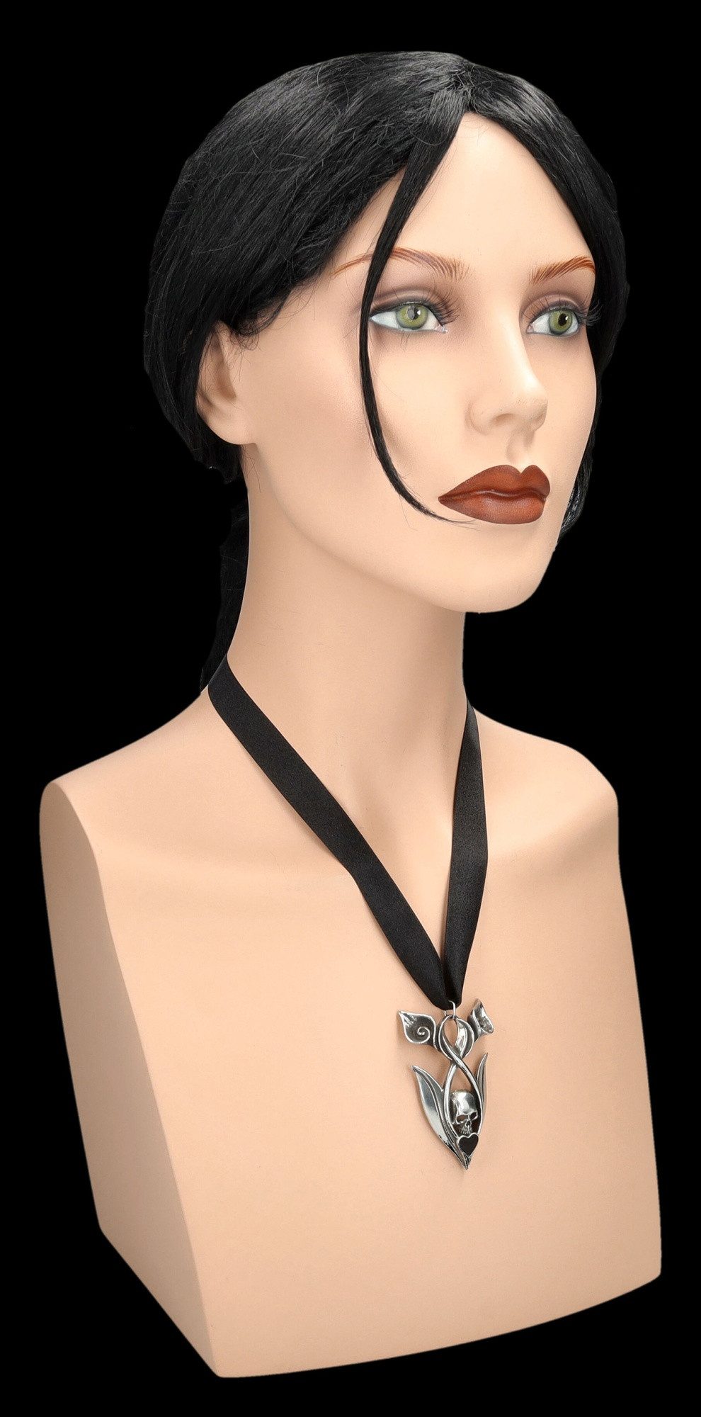 Figuren Shop GmbH Kette mit Anhänger Gothic Totenkopf Halskette – Anhänger Eternal Peace Alchemy England