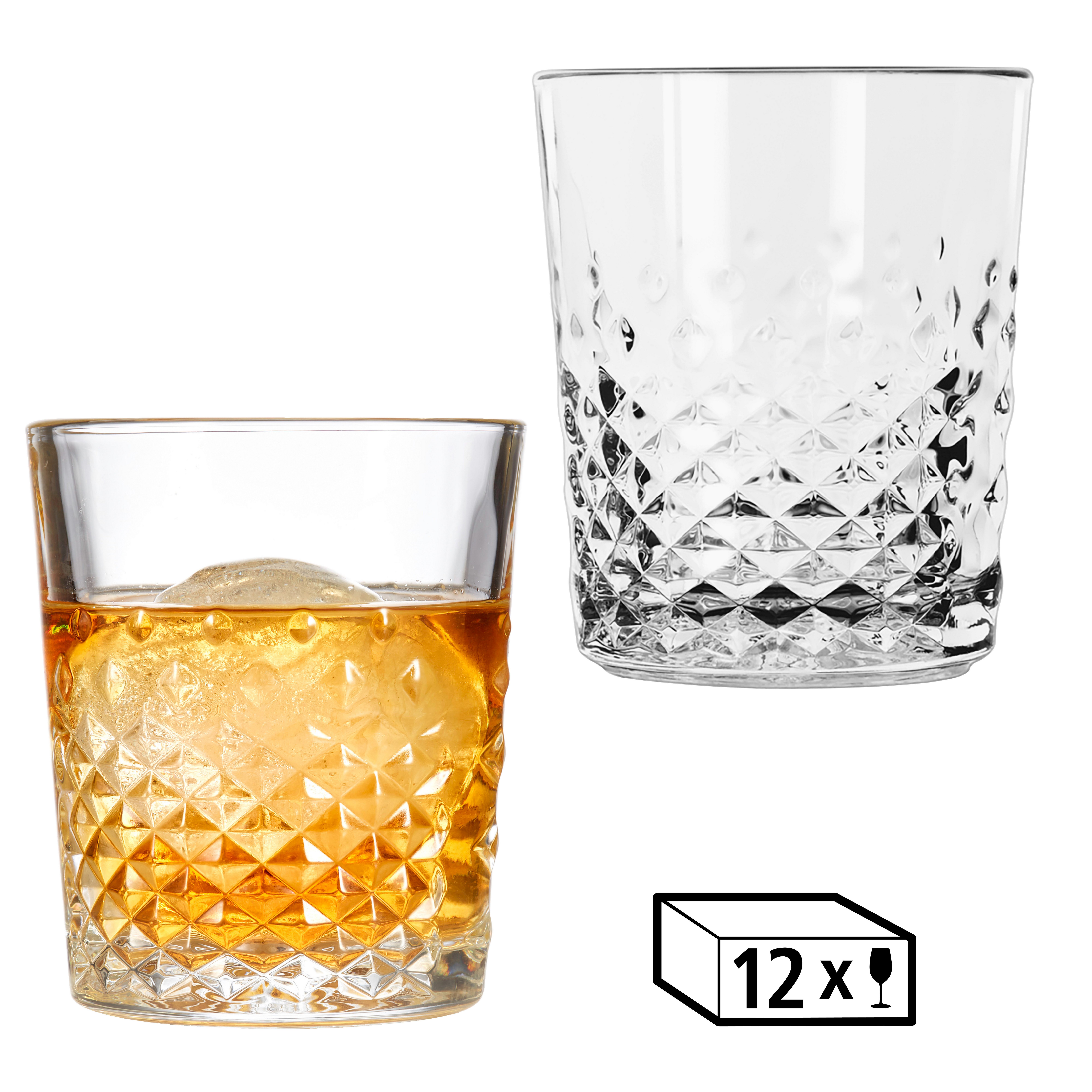 LIBBEY Tumbler-Glas Libbey D.O.F Glas 12er Set -OCULAR-, Glas, 355 ml, hochwertig verarbeitet, im modernen Design