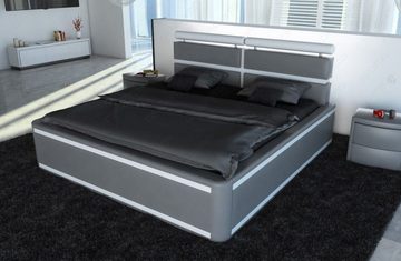 Sofa Dreams Boxspringbett Venedig Bett Kunstleder Premium Komplettbett mit LED Beleuchtung, mit Topper, mit Matratze, mit LED Beleuchtung im Kopfteil