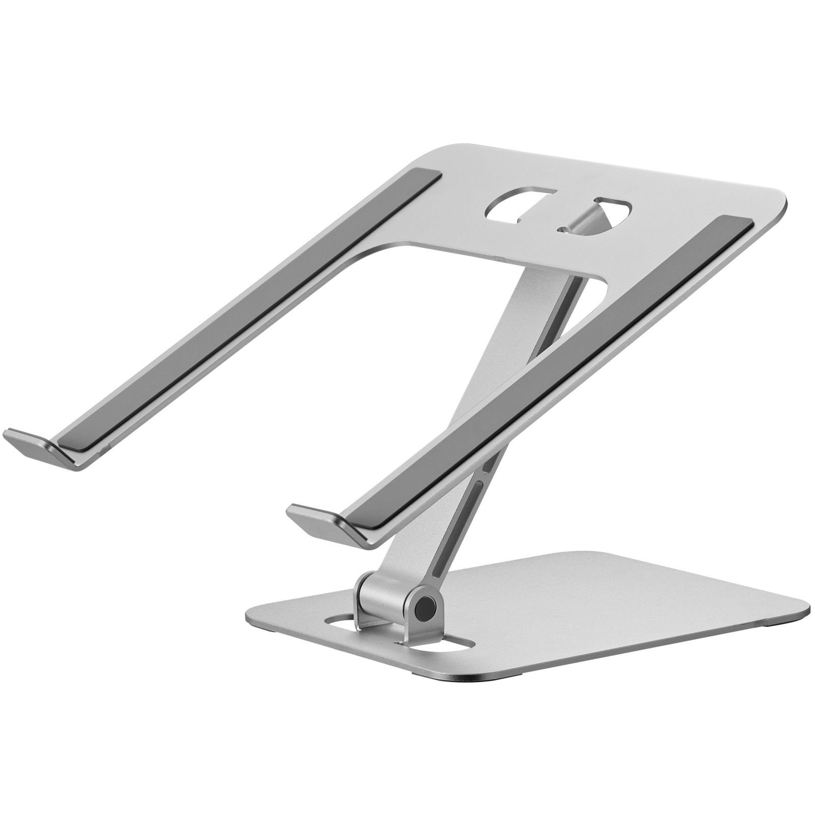 CAVO Laptop-Ständer faltbar, höhenverstellbar, silber, aus Aluminium, (für Laptops, Notebooks, Tablets: von 10 bis 16 Zoll)