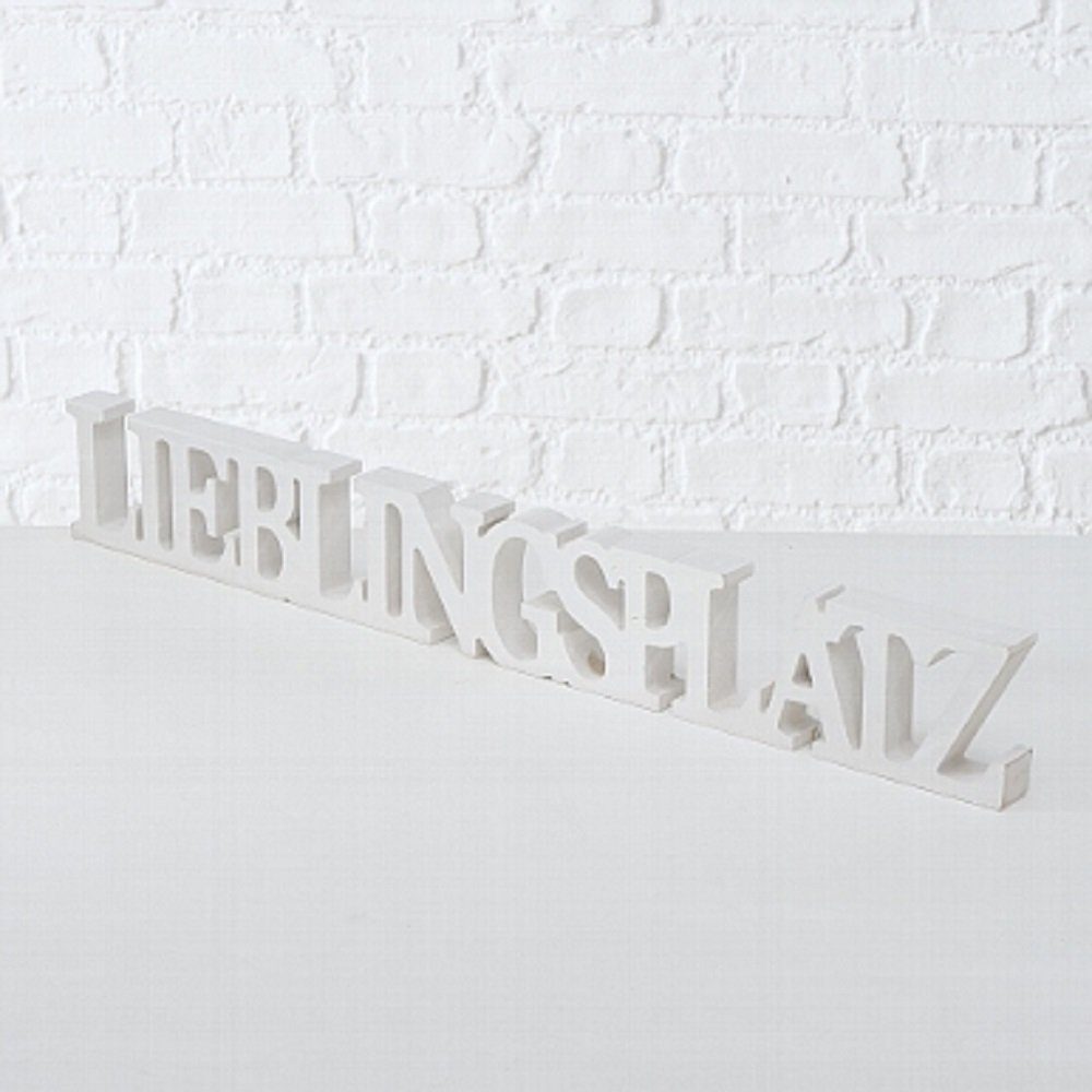 BOLTZE GRUPPE GmbH Dekoobjekt Dekoaufsteller Schriftzug Dekoration Lieblingsplatz weiß