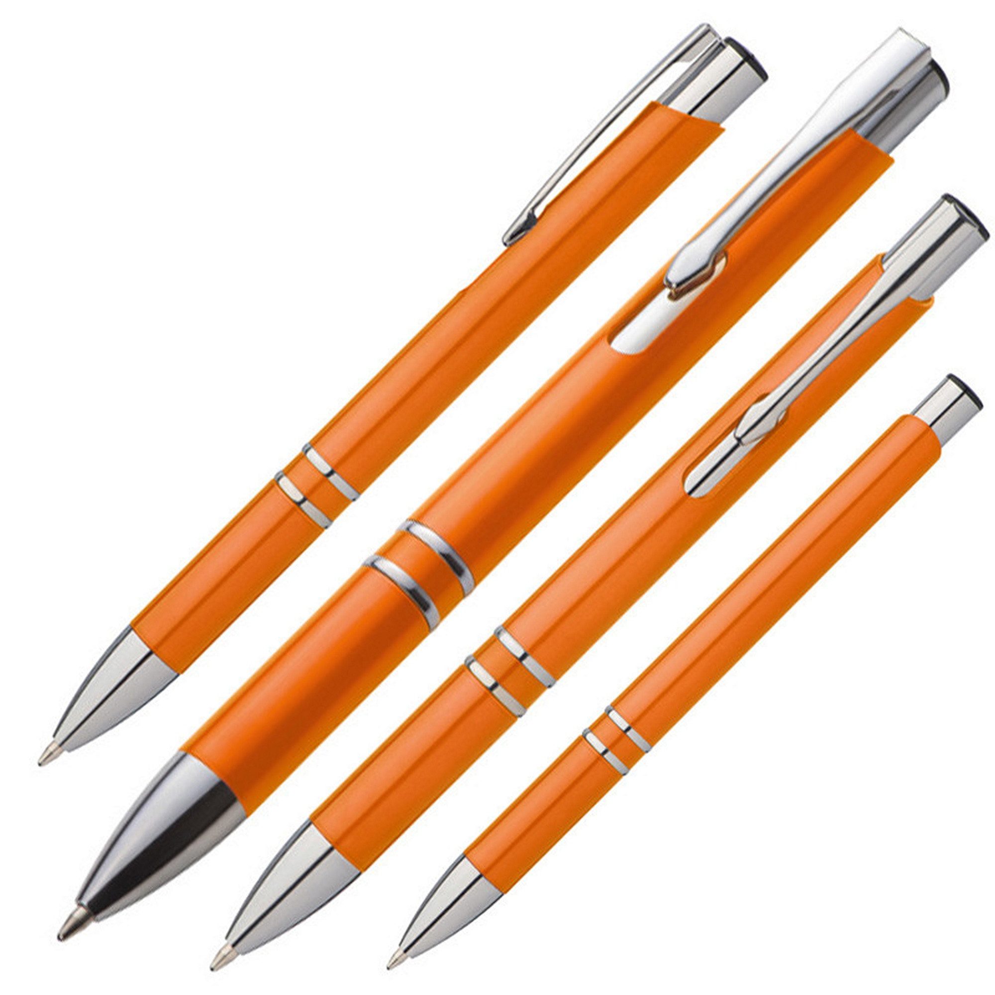 Kugelschreiber 10 Kugelschreiber aus Kunststoff / Farbe: orange