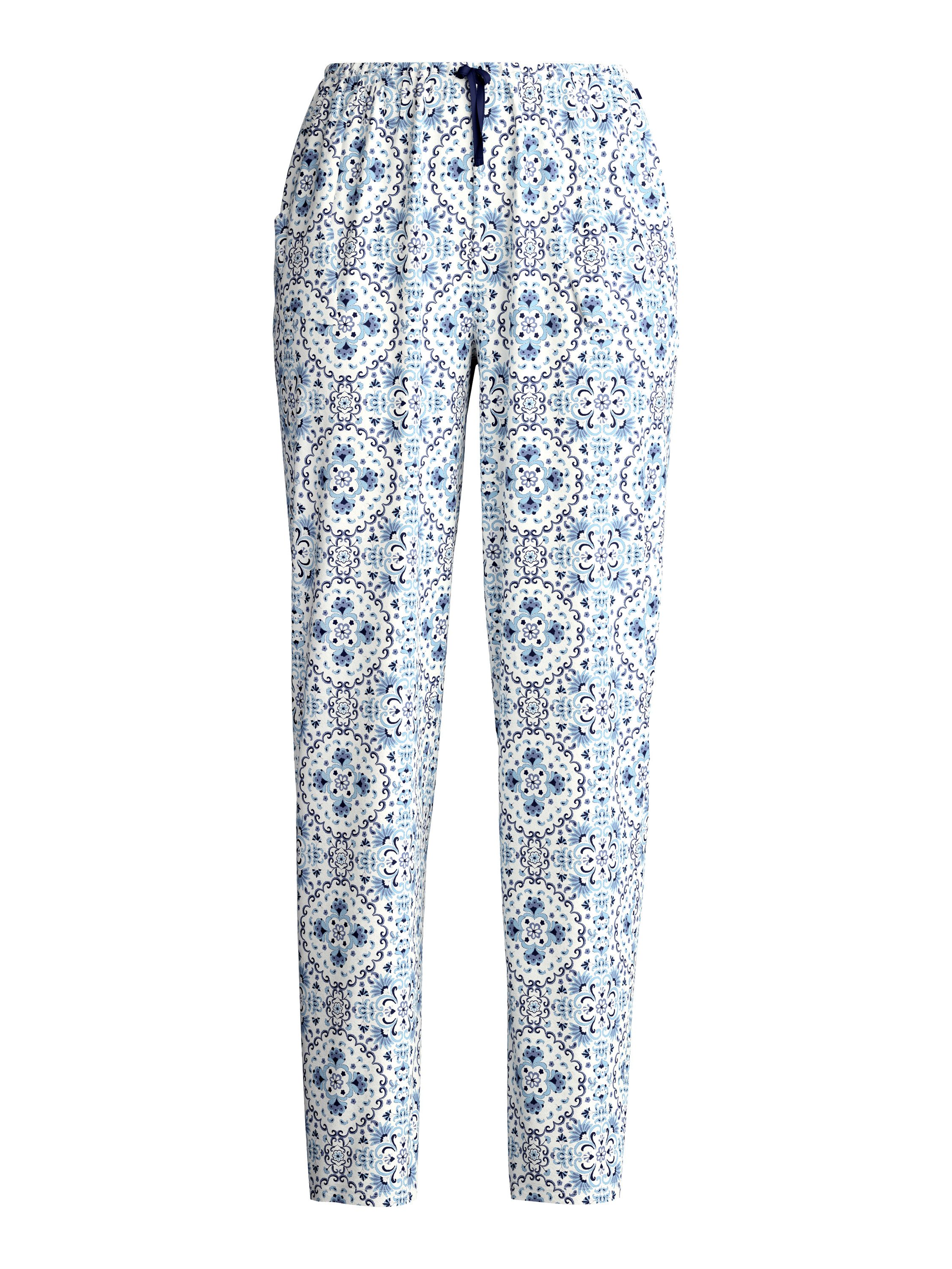 CALIDA Pyjamahose Favourites Tiles Damen (1-tlg) weiche Baumwolle, glatt und bequem