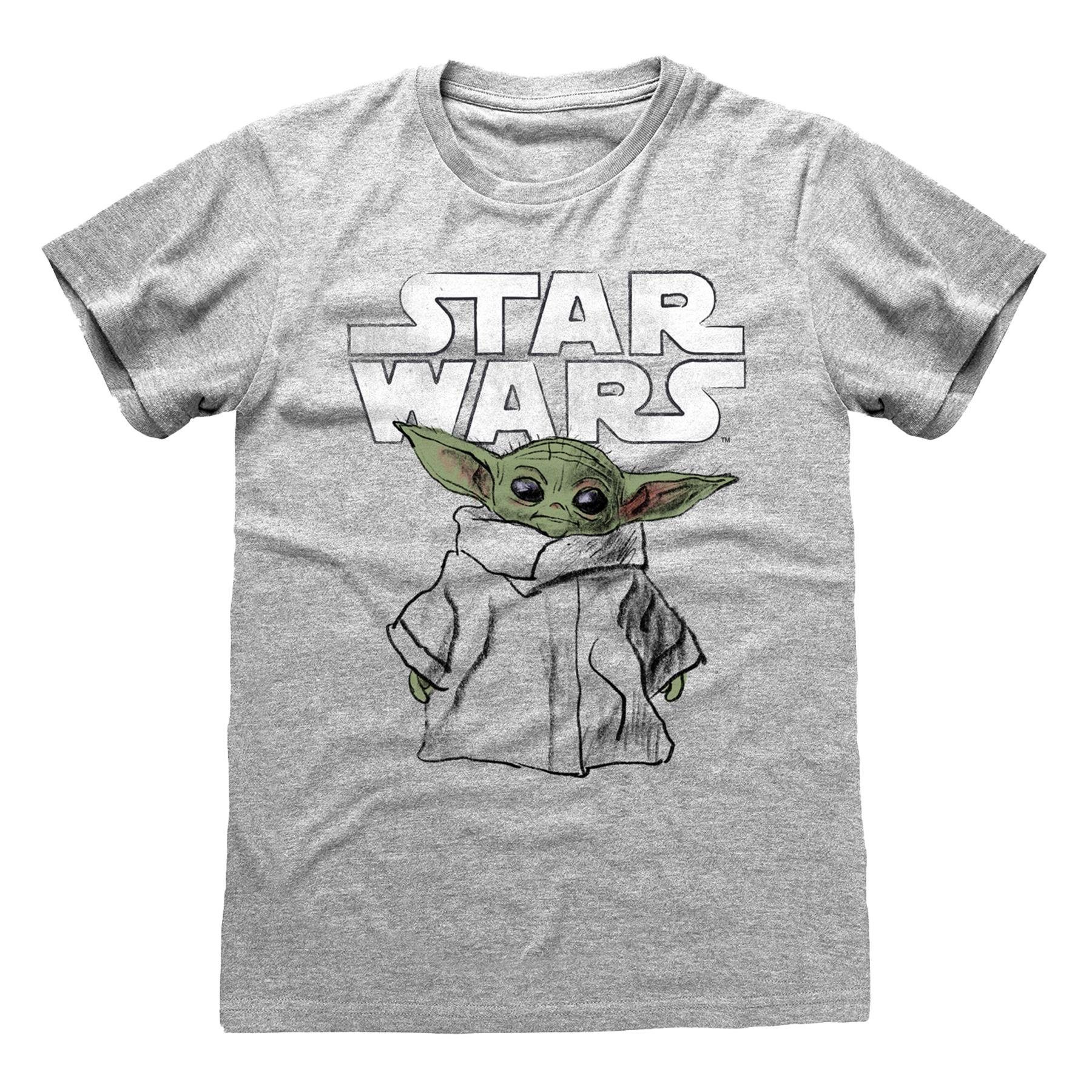 Star Wars T-Shirt »The Mandalorian TShirt Baby Yoda Sketch grau, Uni«  online kaufen | OTTO