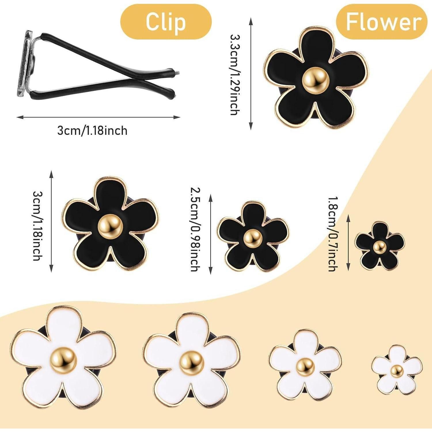 LuxusKollektion Auto-Fußmatten Lufterfrischer Auto Gänseblümchen Clip Diffusor Schwarz Weiß – Bild 2 von 5