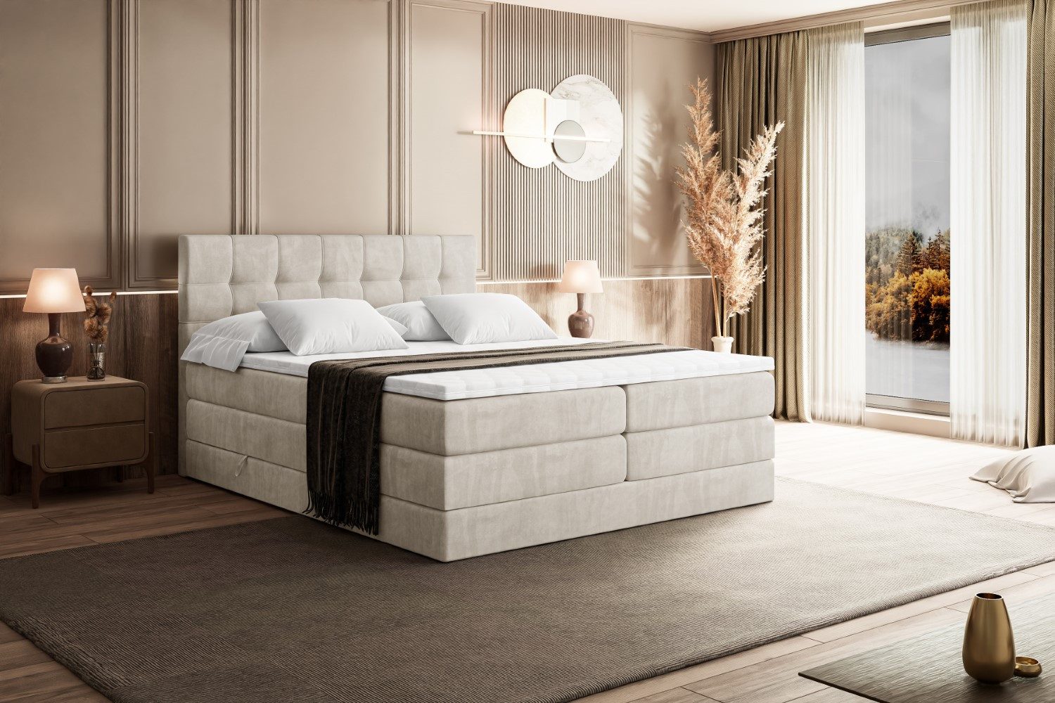 ALTDECOR Boxspringbett BERO KING (mit Matratze günstig online kaufen