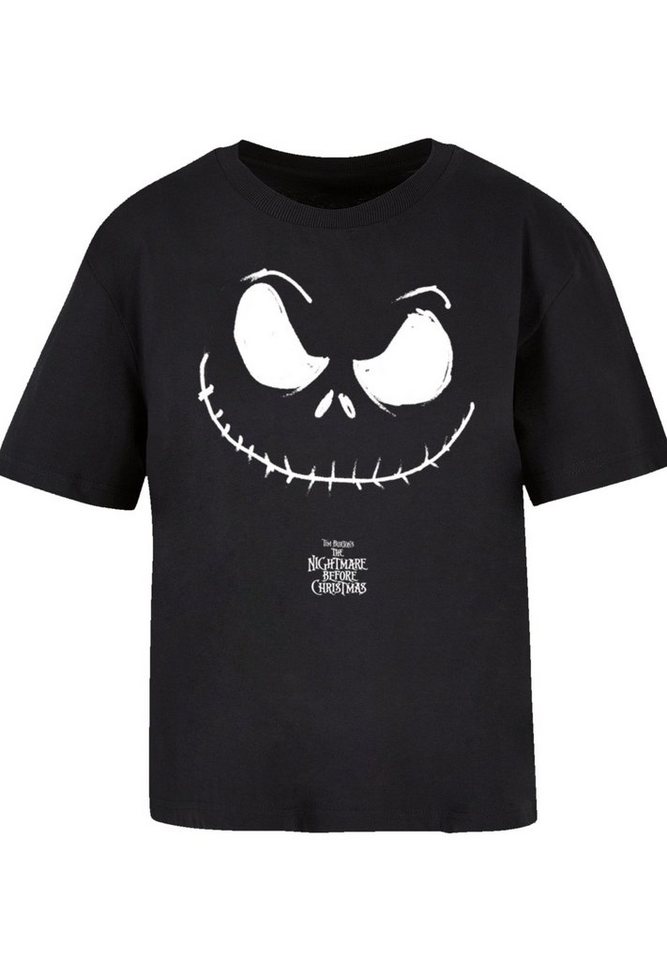 F4NT4STIC T-Shirt Disney Nightmare Before Christmas Jack Face Premium  Qualität, Disney Nightmare Before Christmas Jack Face