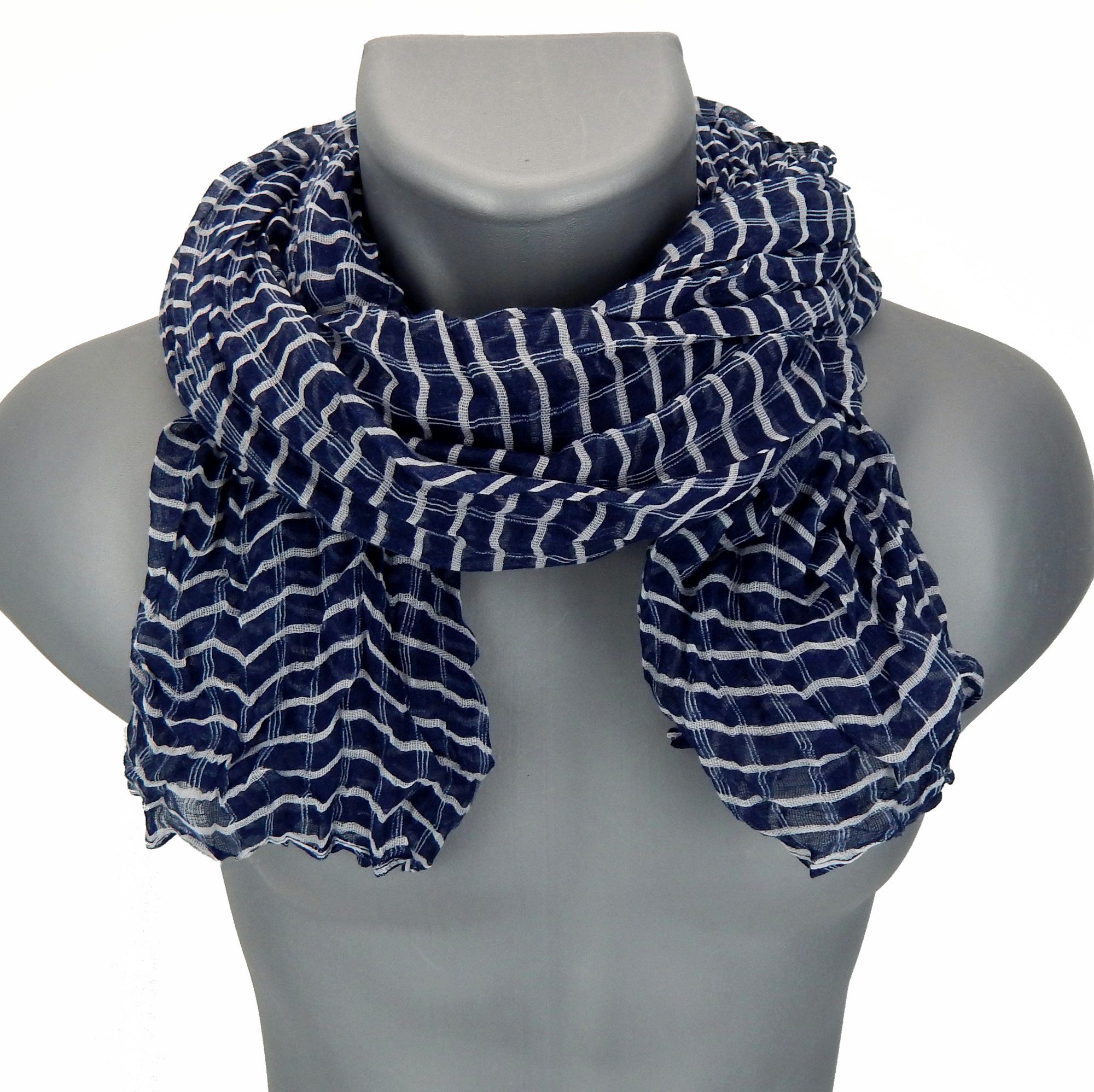 Ella Jonte Modeschal, leichter Schal Rot Blau Schwarz oder Grau Weiss gestr günstig online kaufen