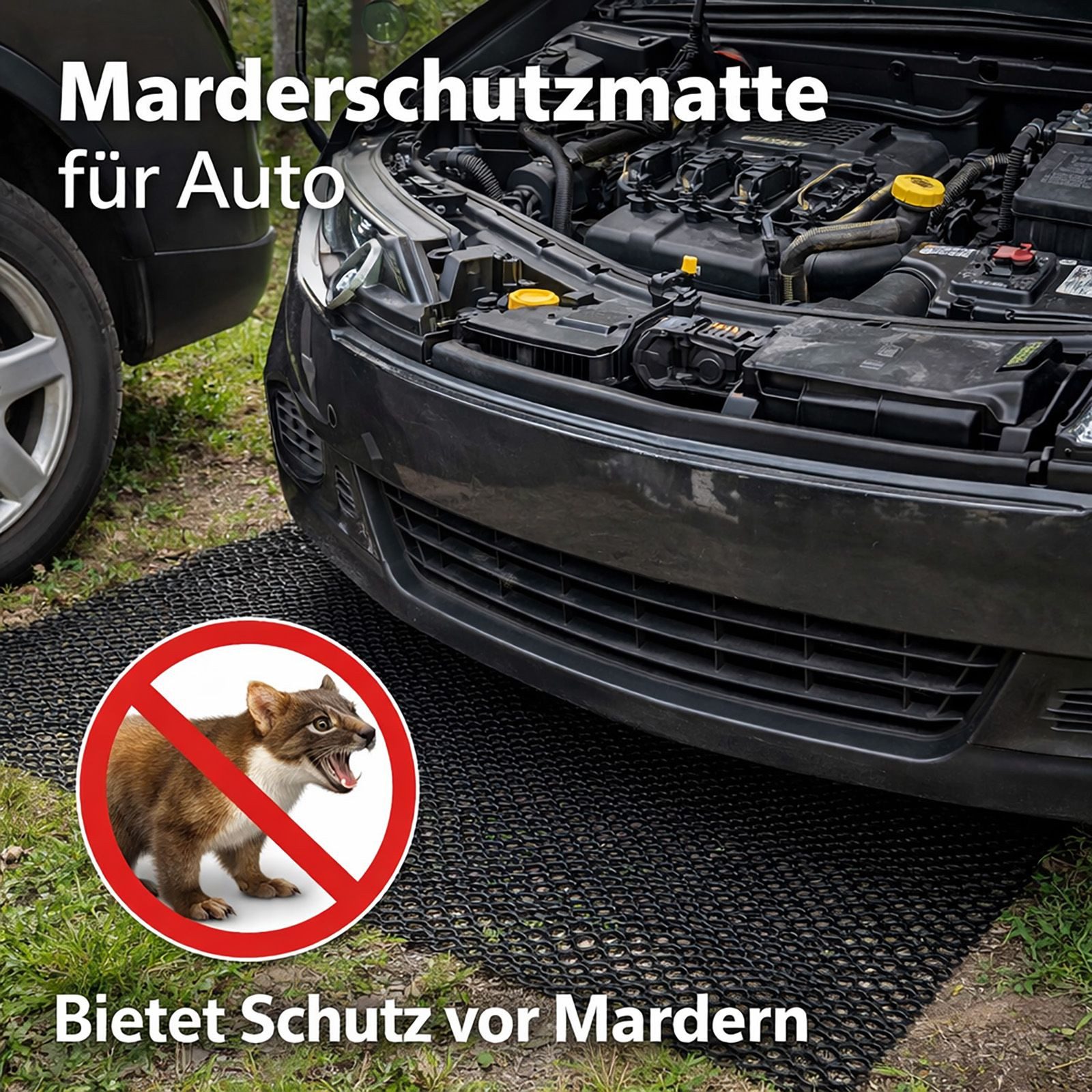 BURI Marder-Schutzgitter Mardermatte Marderschreck Marderschutz Mardergitter Marderabwehr, 1-St.