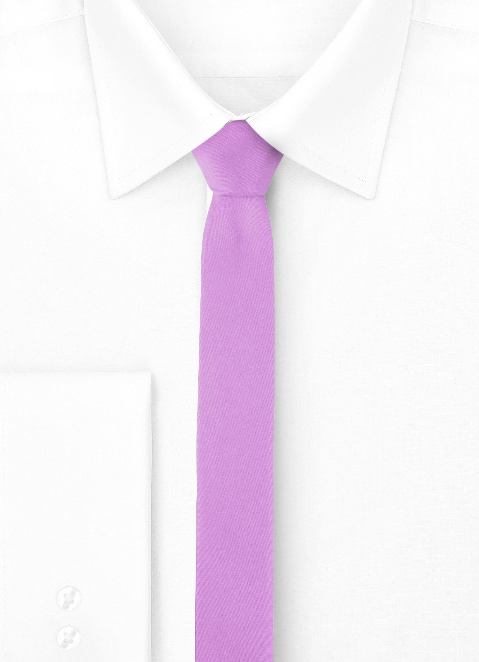 SP-5 (Set, 5cm) x Krawatte Krawatte Lila (150cm Ladeheid Herren Schmale 1-St)