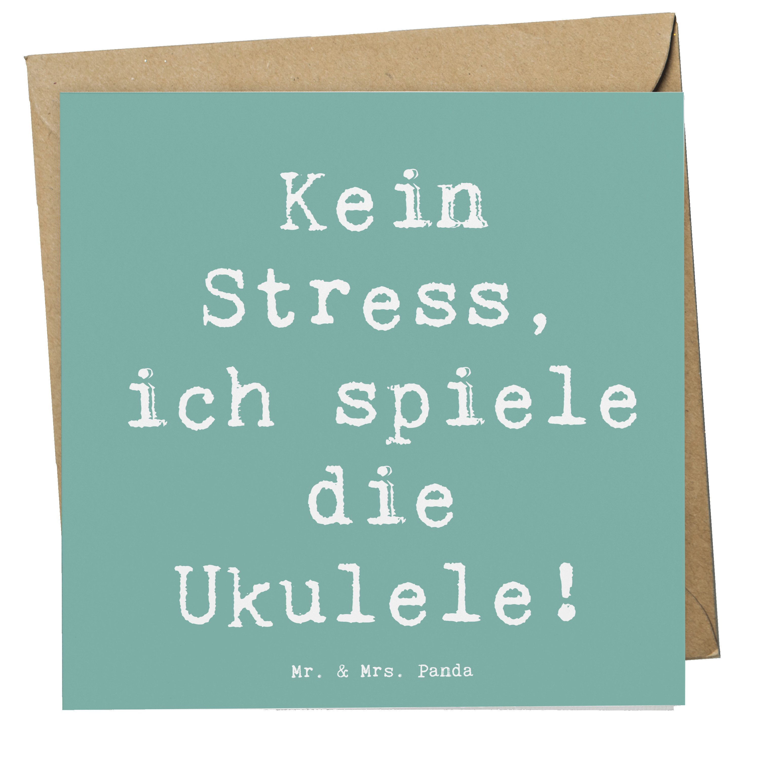 Grußkarte Ukulele Entspannung - Meeresbrise - Geschenk, Lebensfreude, Musik, Ka