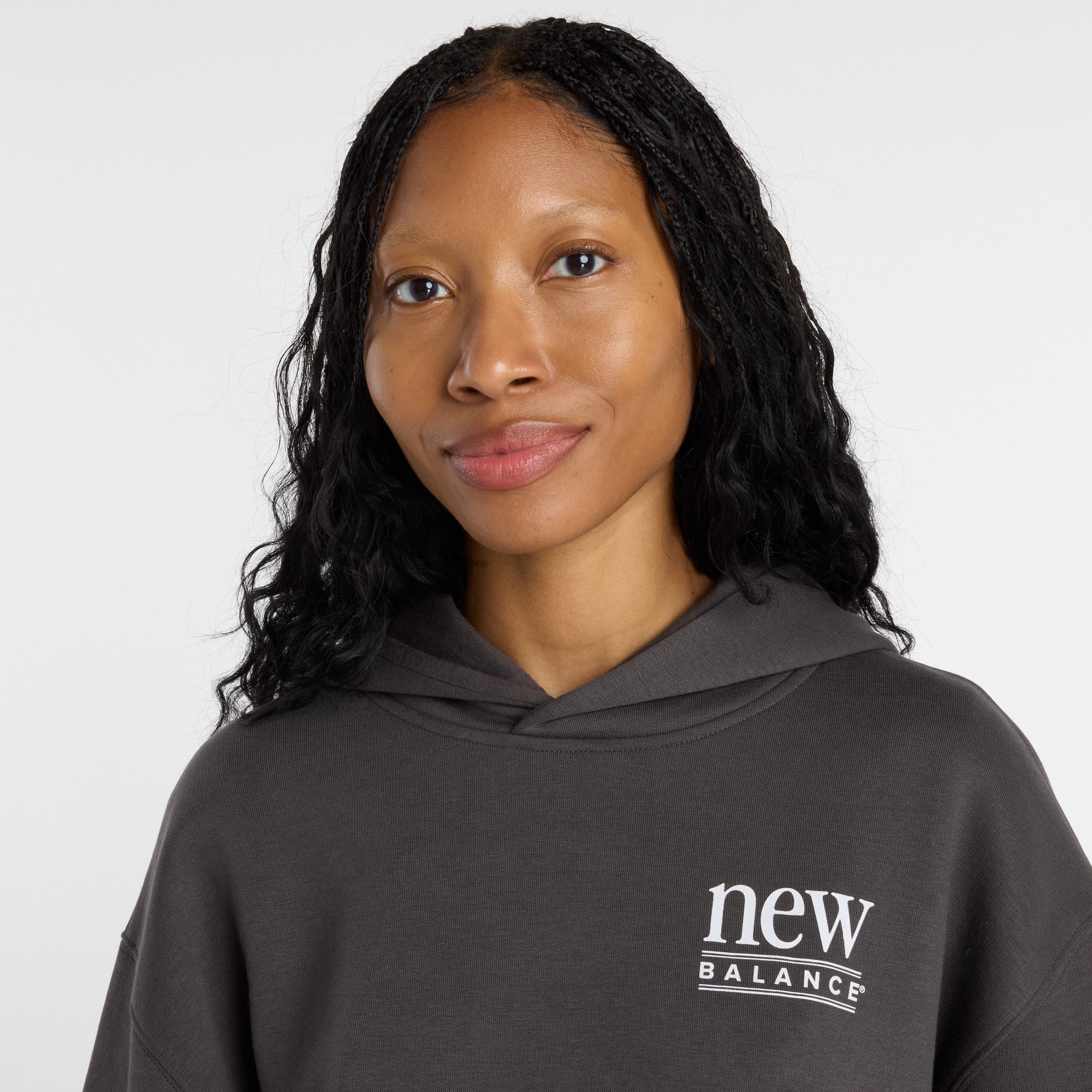 New Balance Kapuzensweatshirt mit Kapuze, ohne Verschluss, aus Baumwolle und Polyester