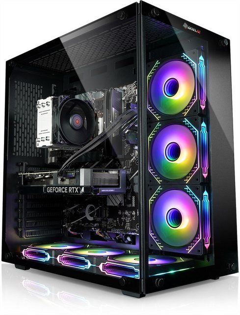 Kiebel Panorama V Gaming-PC (AMD Ryzen 7 AMD Ryzen 7 5700X, RTX 4070, 32 GB RAM, 4000 GB SSD, Luftkühlung, WLAN, RGB-Beleuchtung)
