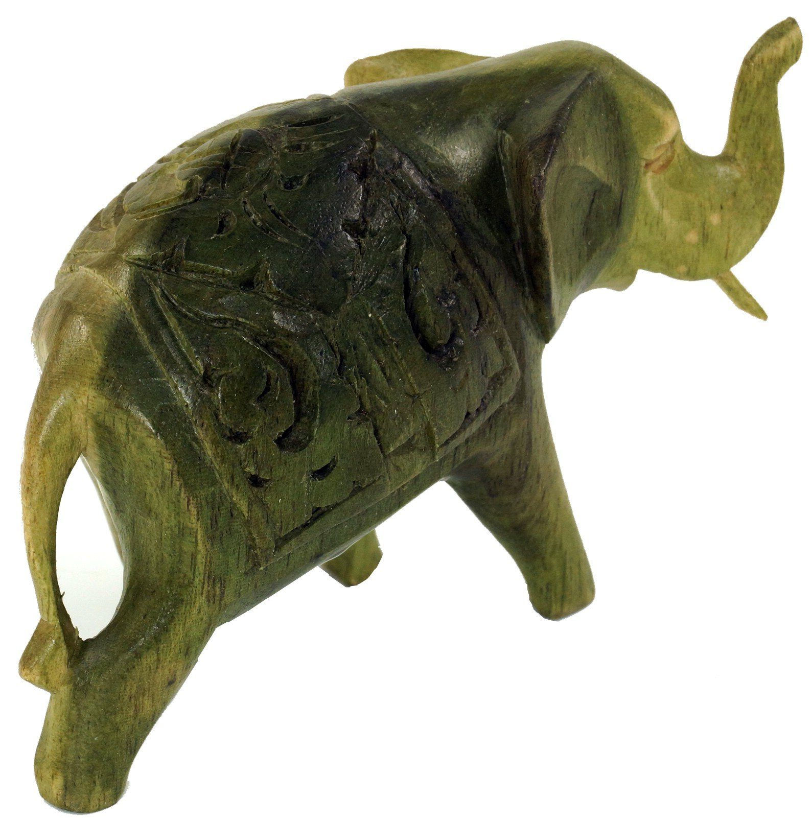 Deko Holzfigur Figur, Kleine Dekofigur Modell Elefant 1 Guru-Shop -
