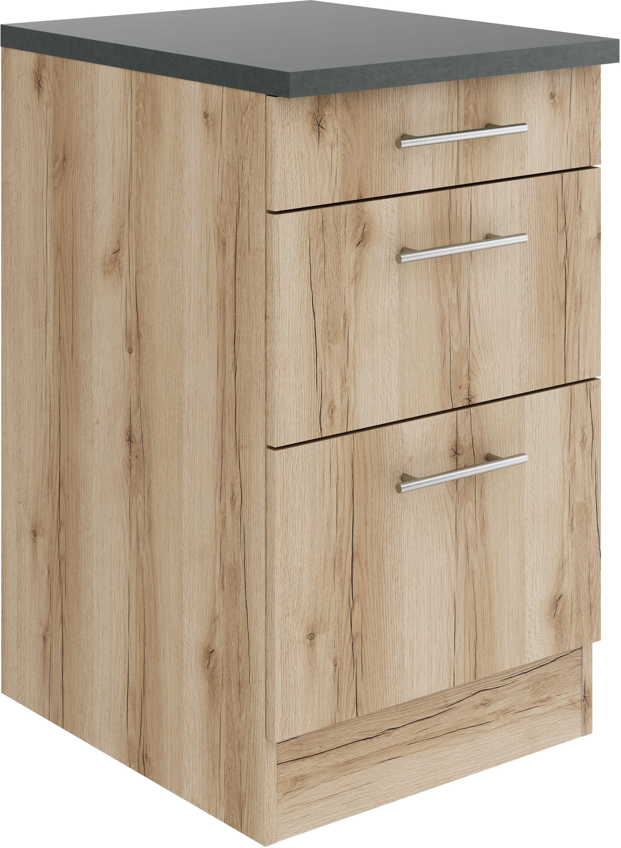 OPTIFIT Unterschrank Bella Breite 50 cm, 2 Auszüge, 1 Schubkasten