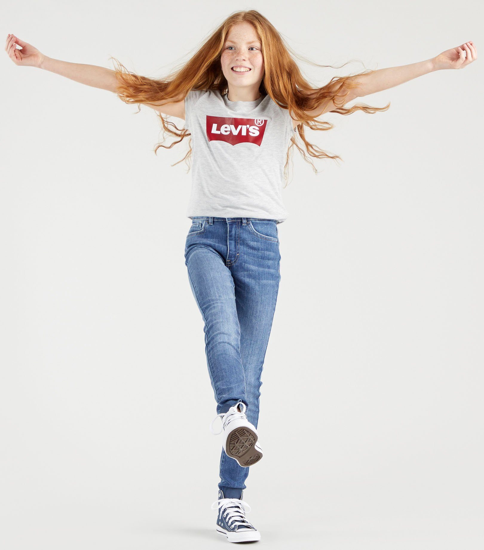 Levi's® Kids GIRLS BATWING for TEE hellgrau-meliert T-Shirt