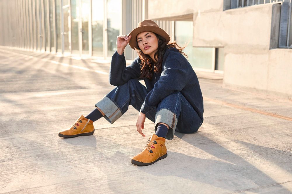 Rieker Schnürboots Stiefelette, High Top Sneaker mit Innenreißverschluss