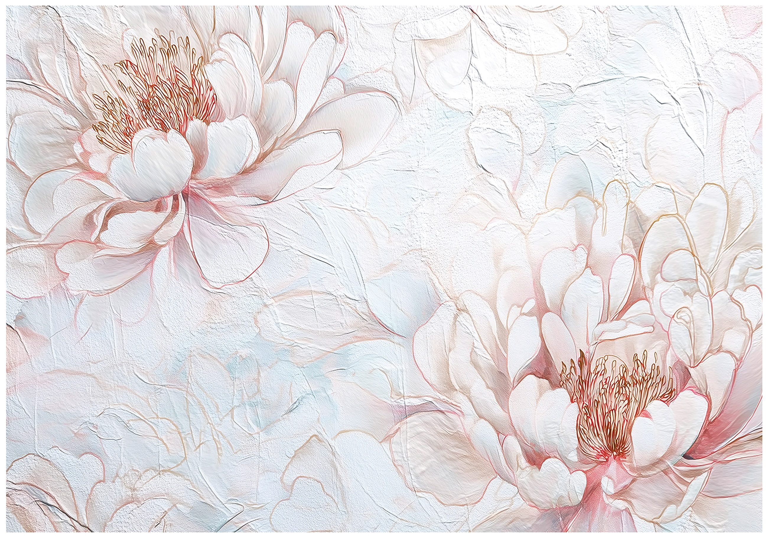 Wallarena Fototapete Blumen Rosa Natur Vlies Tapete Wohnzimmer Schlafzimmer Wandtapete, Glatt Vlies Washable, Blumen, Weiß, Magnolia, Natur, Rosa, uni, (Packung, 2 St., Vlies Fototapete), Vliestapete weiß Wohnzimmer Schlafzimmer Küche Tapete + Kleister