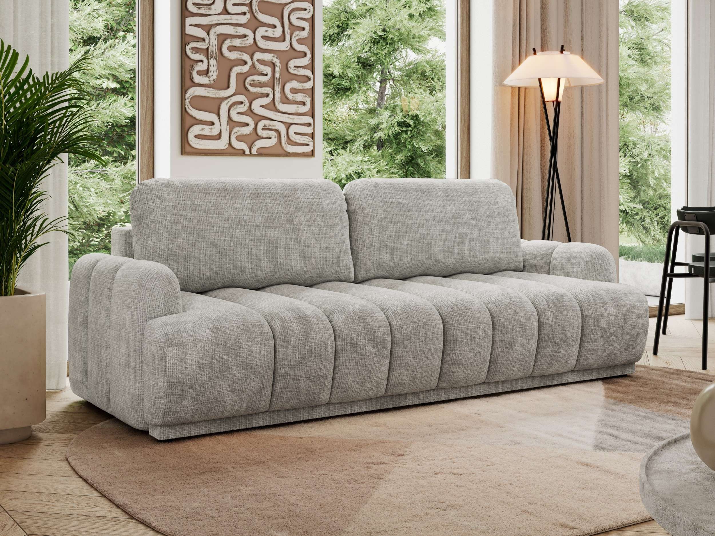 MKS MÖBEL Schlafsofa ACCORDO, Couch mit DL-Mechanismus und Schlaffunktion, freistehend, mit Wellenfederung und Liegefläche 155x200 cm