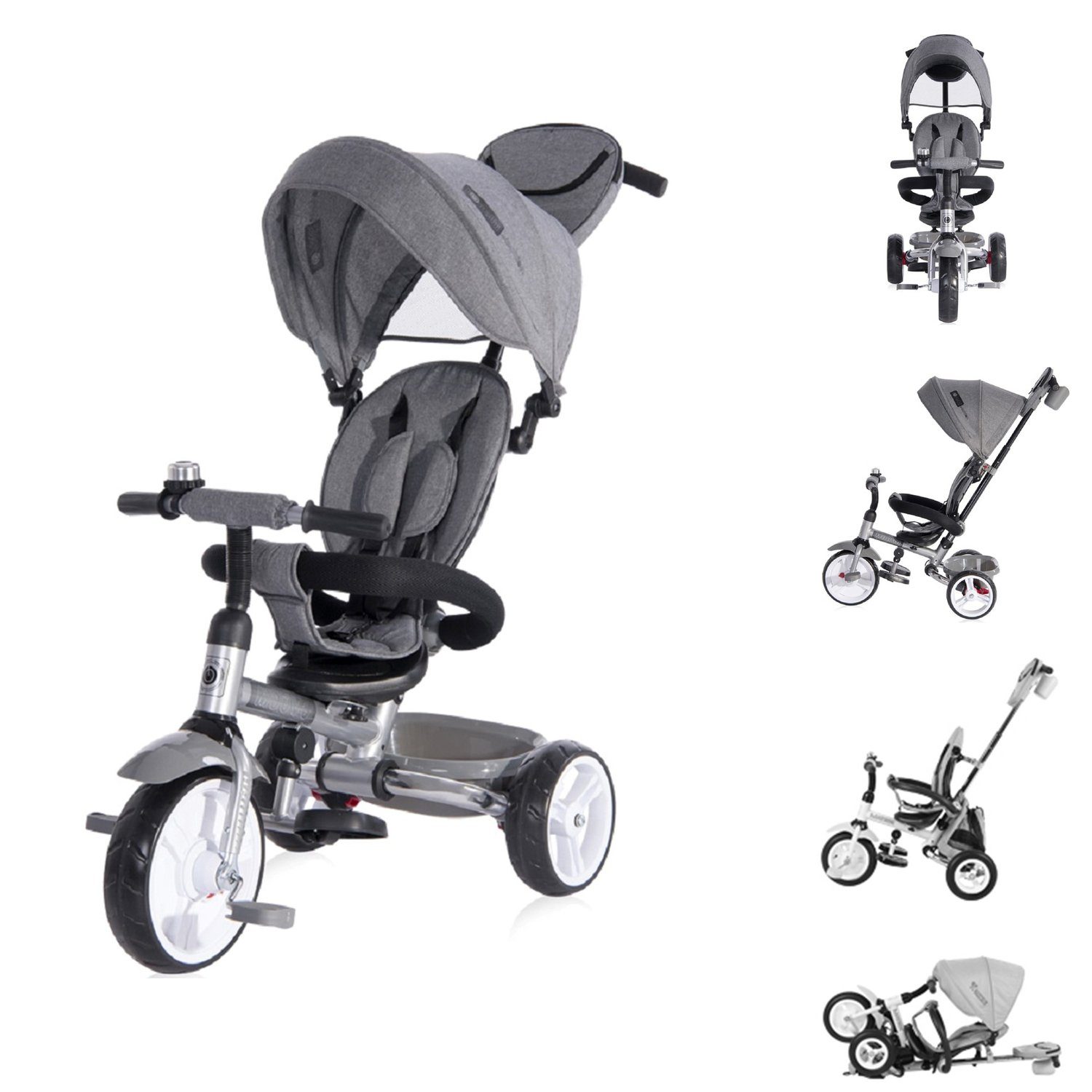 Lorelli Dreirad Dreirad Moovo, EVA-Reifen faltbar Lenkstange Becherhalter verstellbar