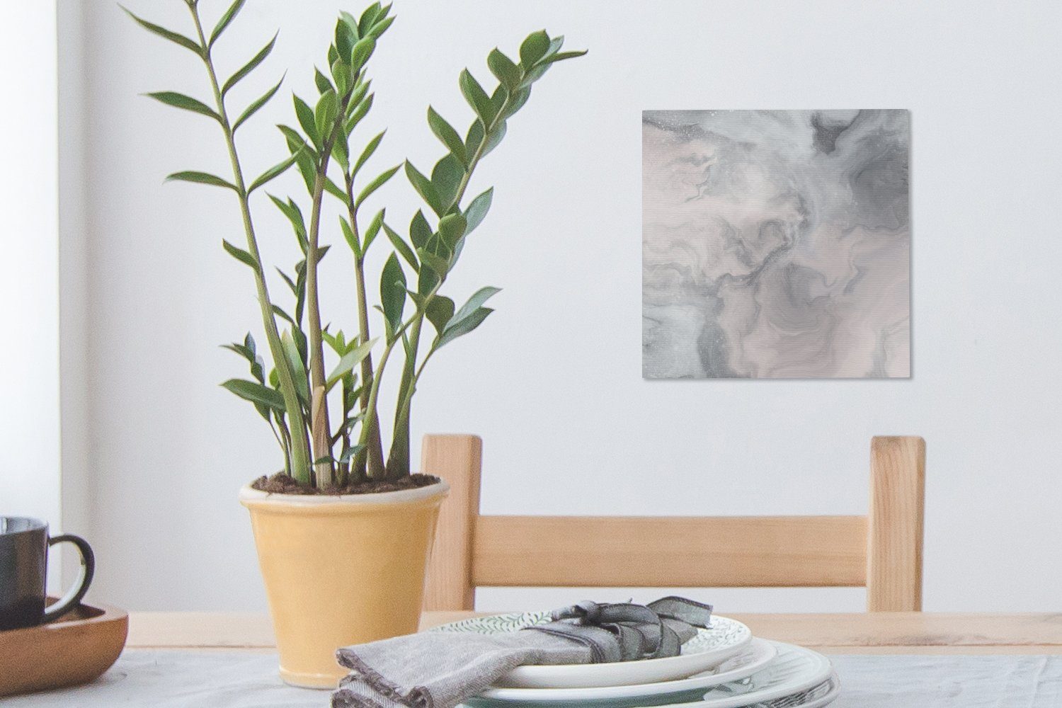 OneMillionCanvasses® Leinwandbild Malen, Abstrakt für Wohnzimmer Wolken - (1 St), Schlafzimmer Bilder Leinwand 