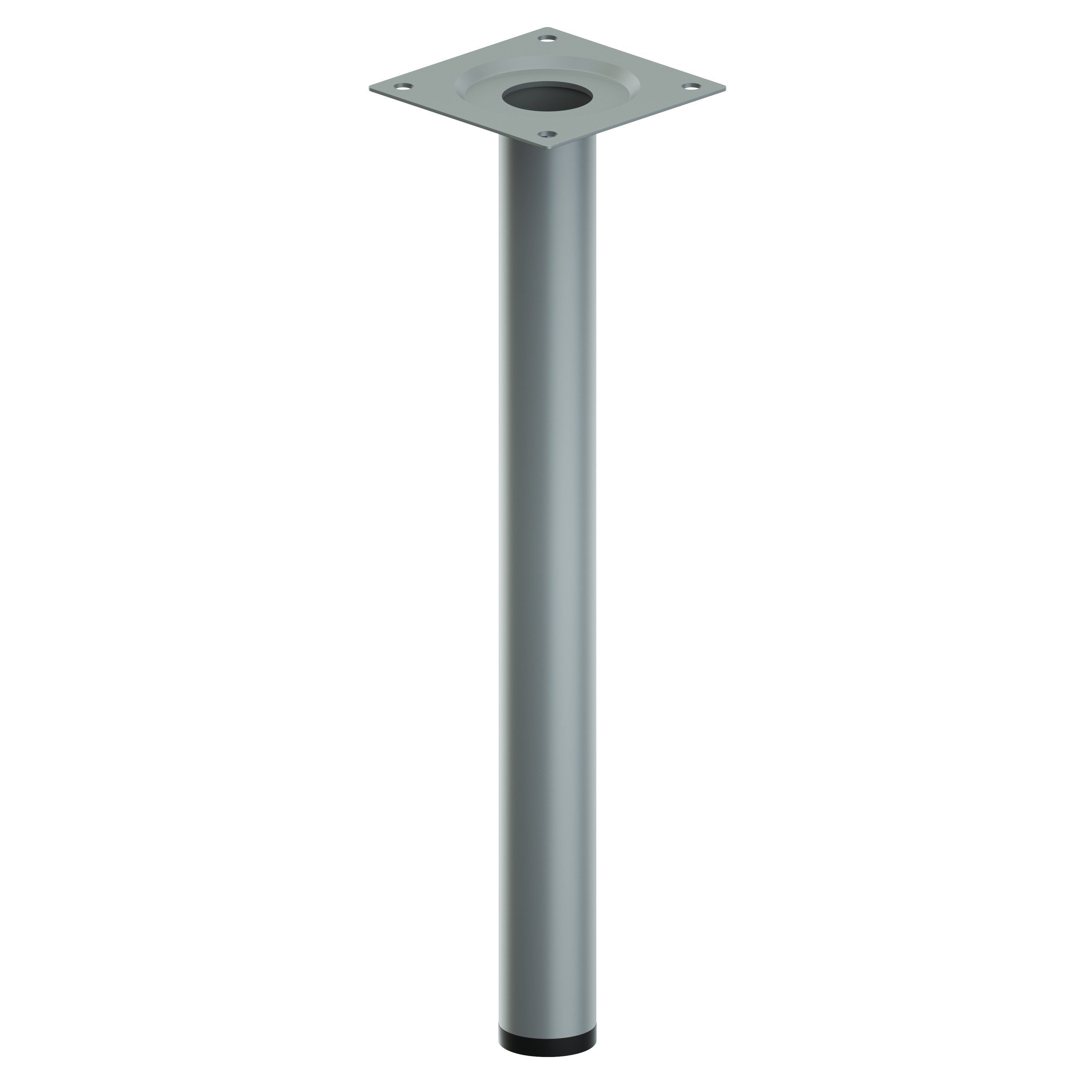 ib style Tischbein Tischbein Ø 30 mm 4er Set Silbermatt, Tischfüße - Möbelfüße