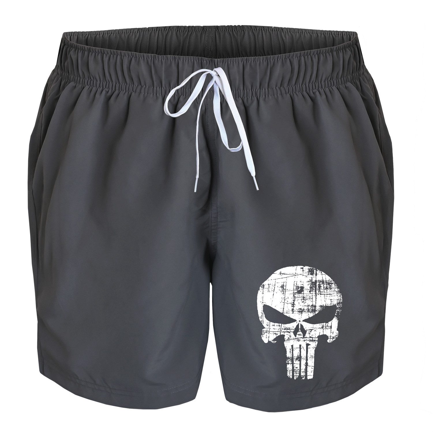 deinshirt Badehose Schwimmshorts Punisher Skull Integrierter günstig online kaufen
