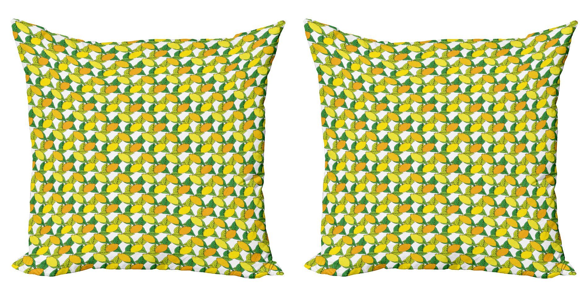 Accent Zitrus C Modern Zitronen Zeichnung (2 Vitamin Abakuhaus Doppelseitiger Stück), Digitaldruck, Kissenbezüge