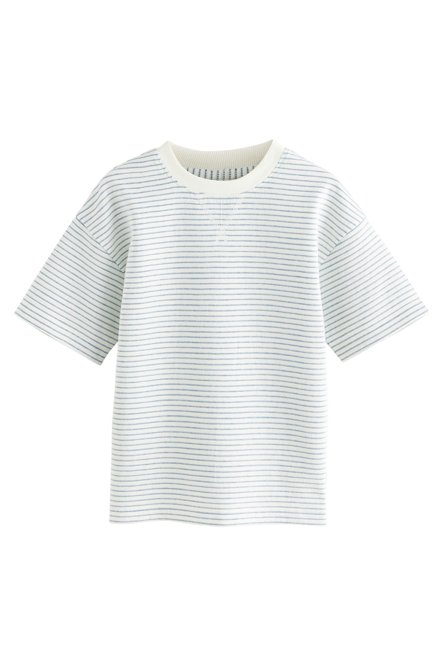 Next T-Shirt Strukturiertes T-Shirt aus 100 % günstig online kaufen