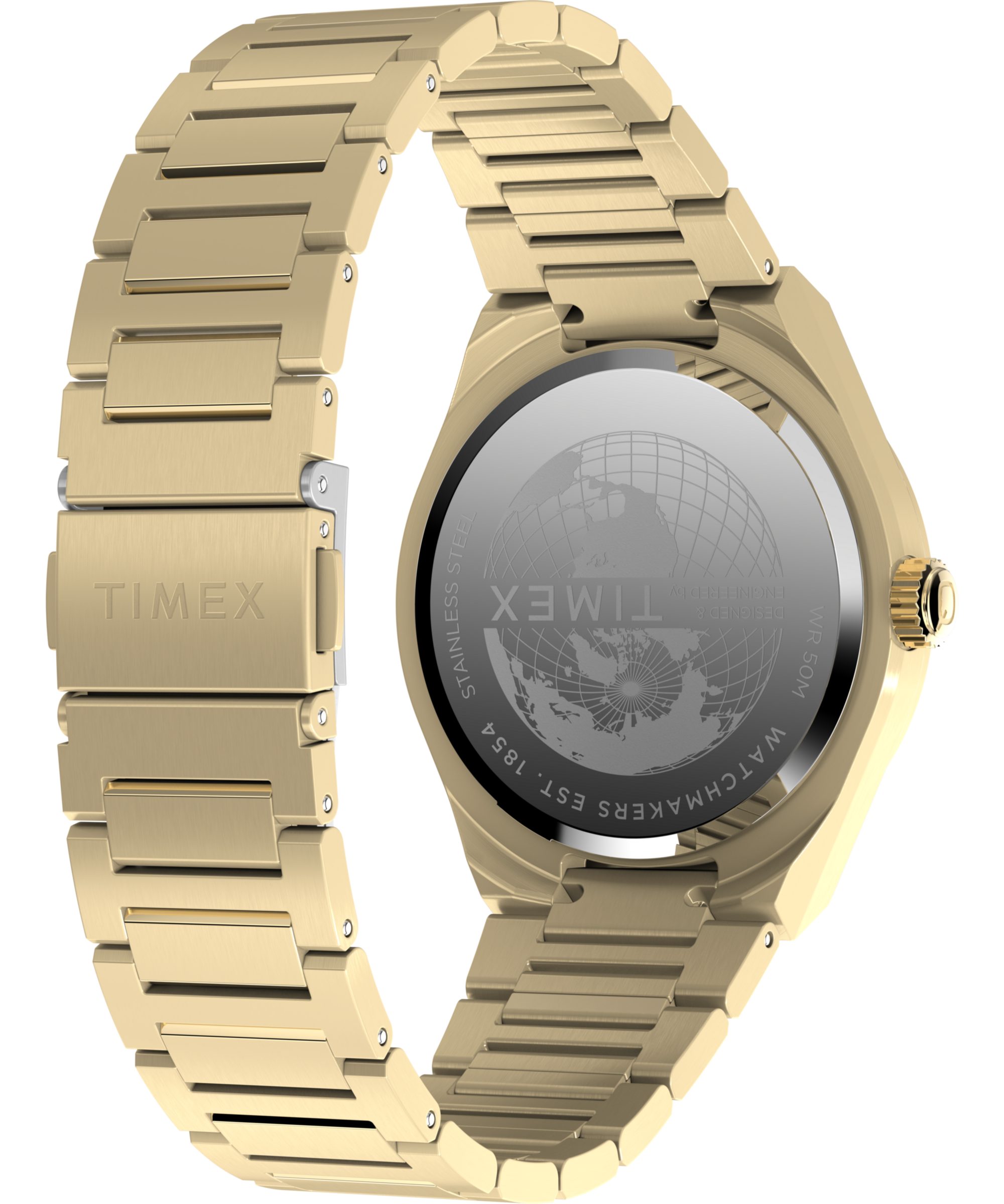 Timex Quarzuhr CONTINENTAL TW2Y35100AJ, Armbanduhr, Damenuhr, Edelstahlarmband, Datum, Leuchtzeiger